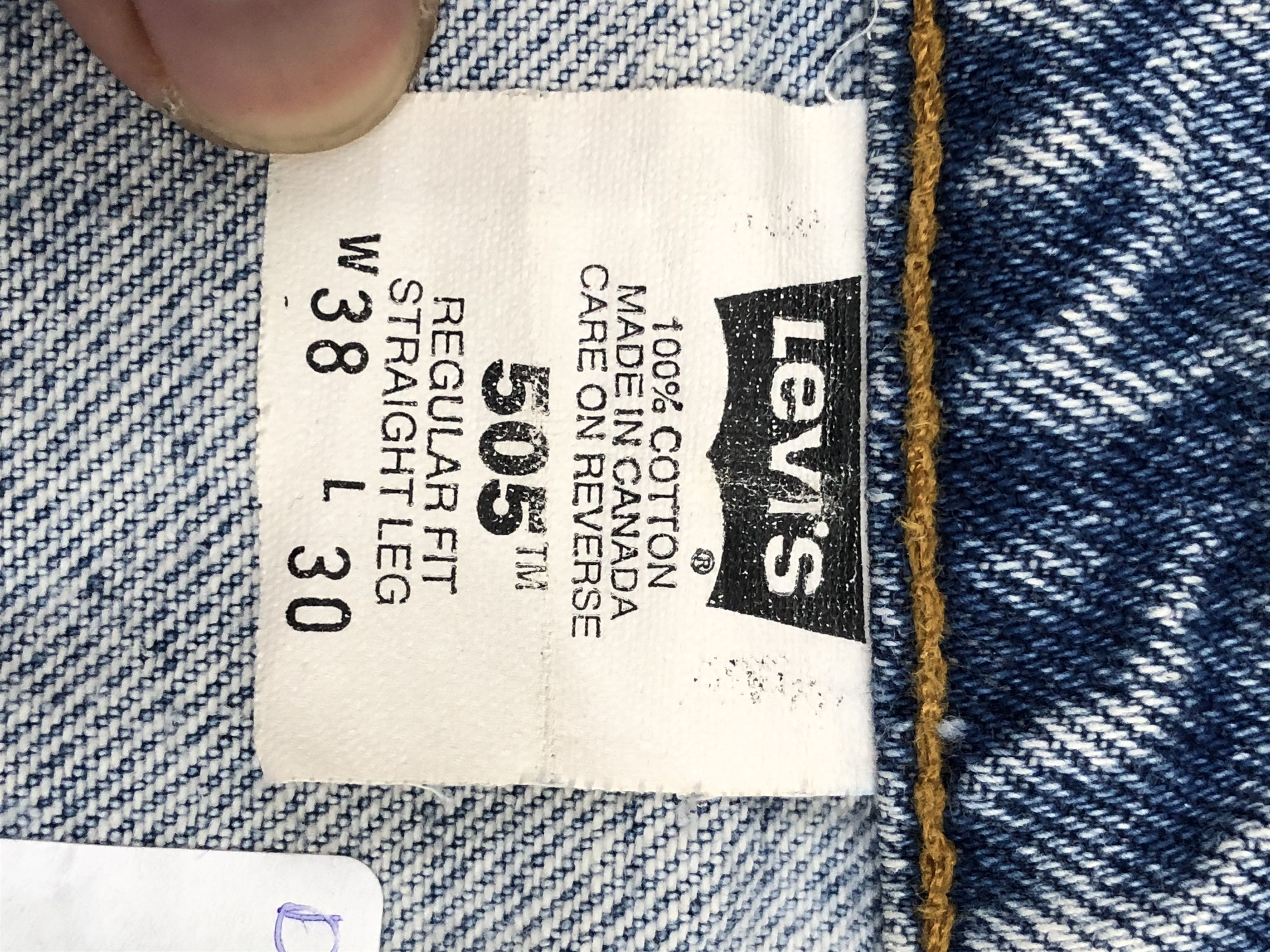 Levi's Vintage 90s Levis 505 Light Wash Jeans DP1505 Size US 38 / EU 54 - 7 Thumbnail