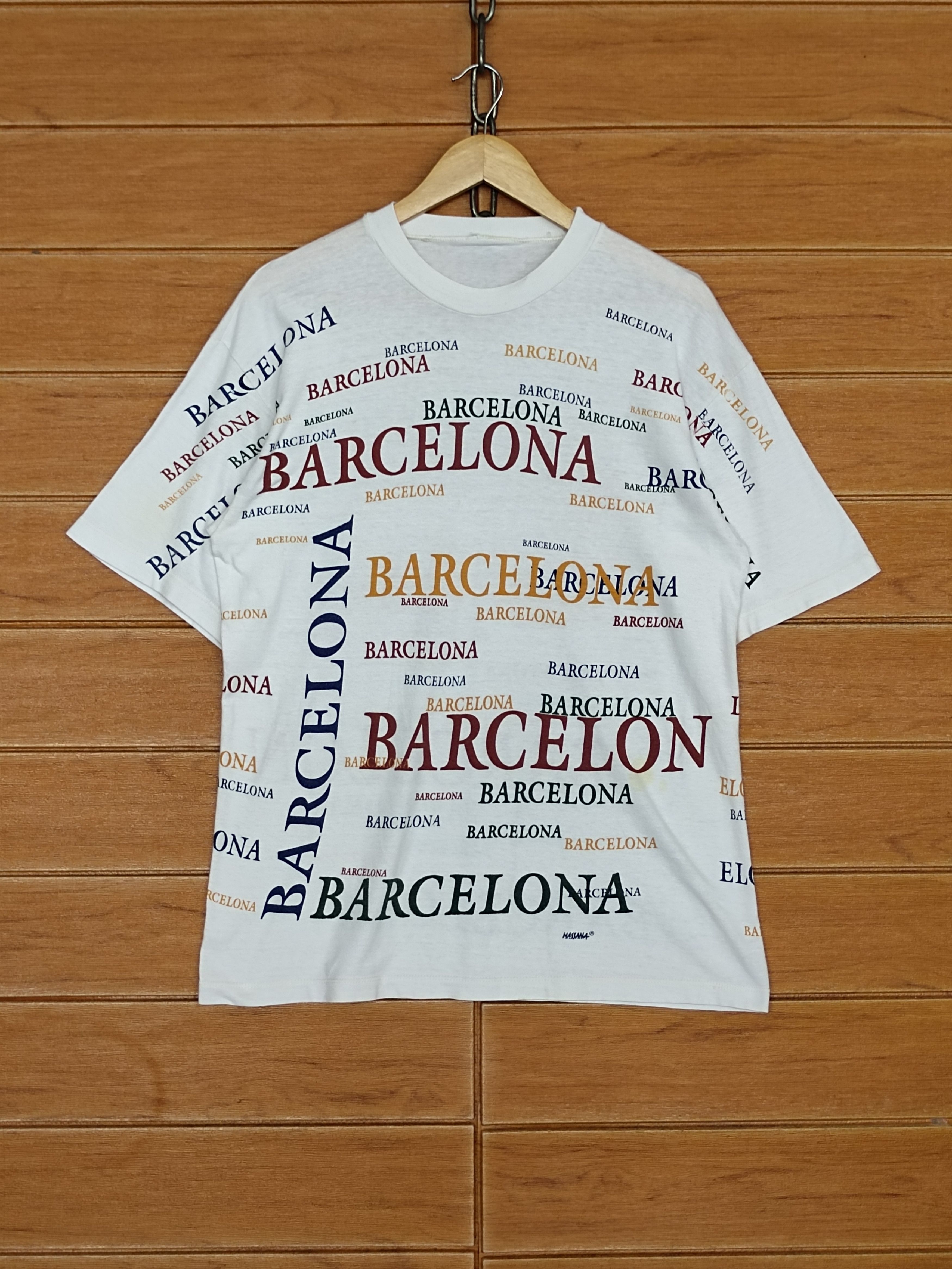 Vintage Vintage Barcelona Spell Out All Over By La Massana Art Size US M / EU 48-50 / 2 - 2 Thumbnail