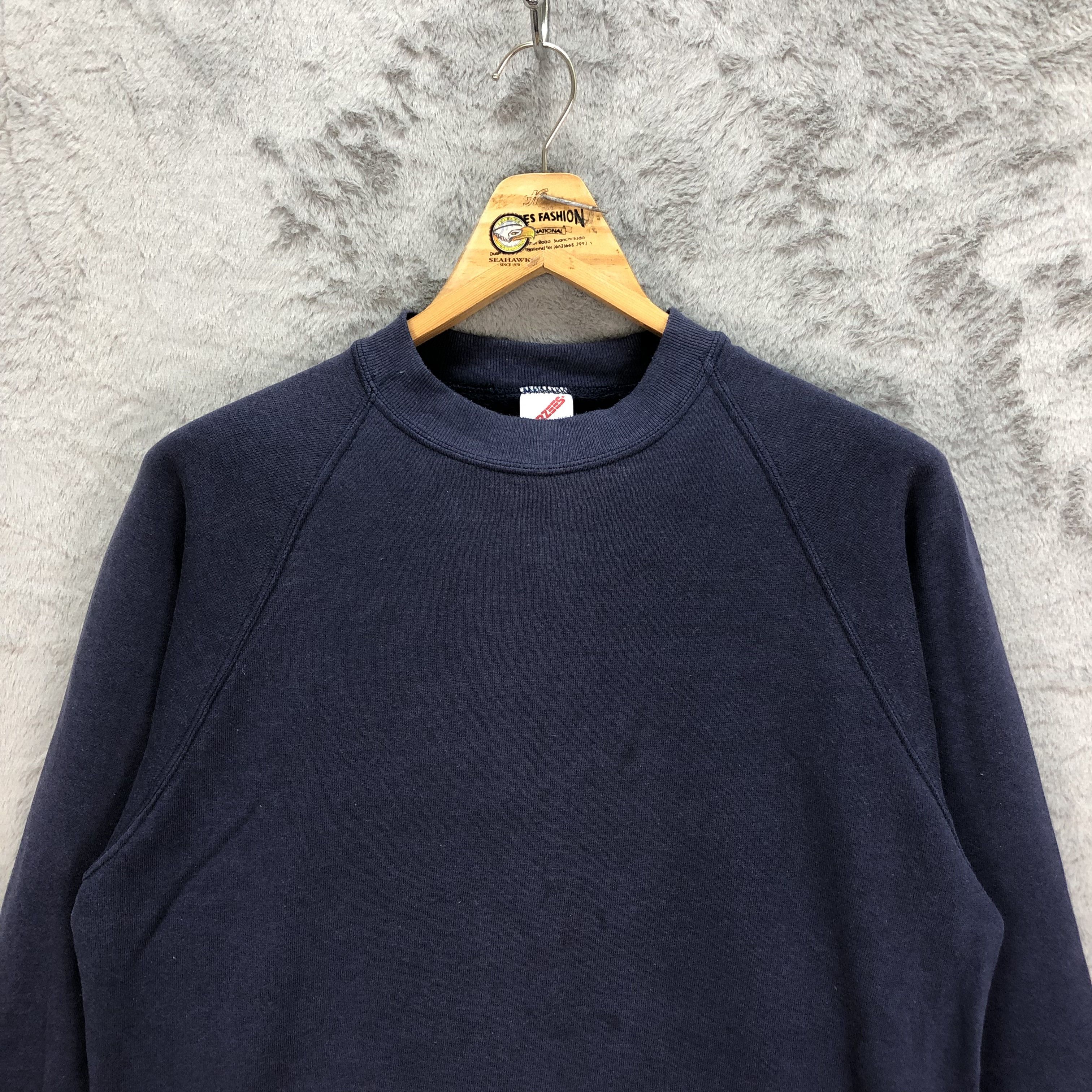 Jerzees Vintage Plain Navy Sweatshirts Jerzees Made In Usa #5013-25 Size US L / EU 52-54 / 3 - 2 Thumbnail