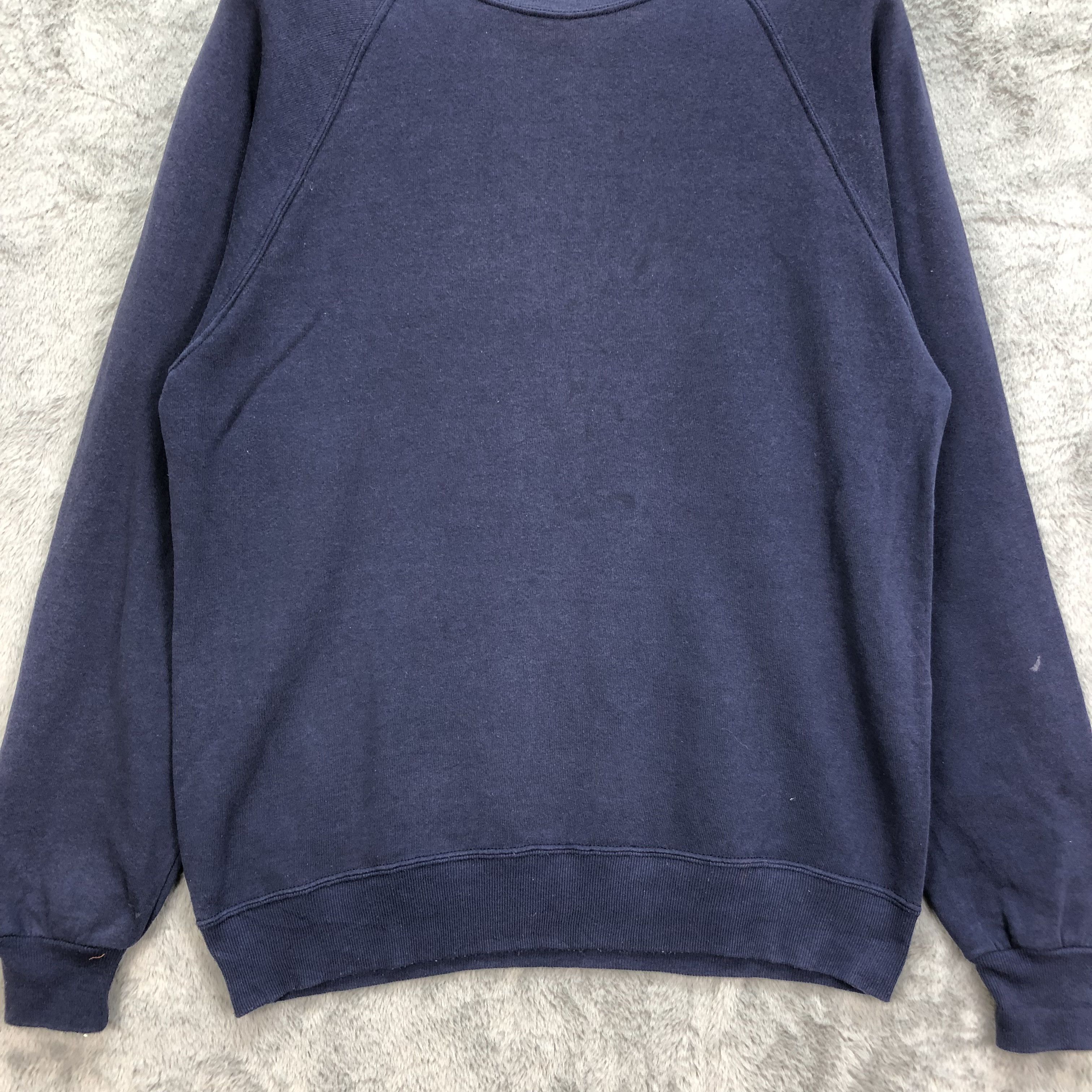Jerzees Vintage Plain Navy Sweatshirts Jerzees Made In Usa #5013-25 Size US L / EU 52-54 / 3 - 3 Thumbnail