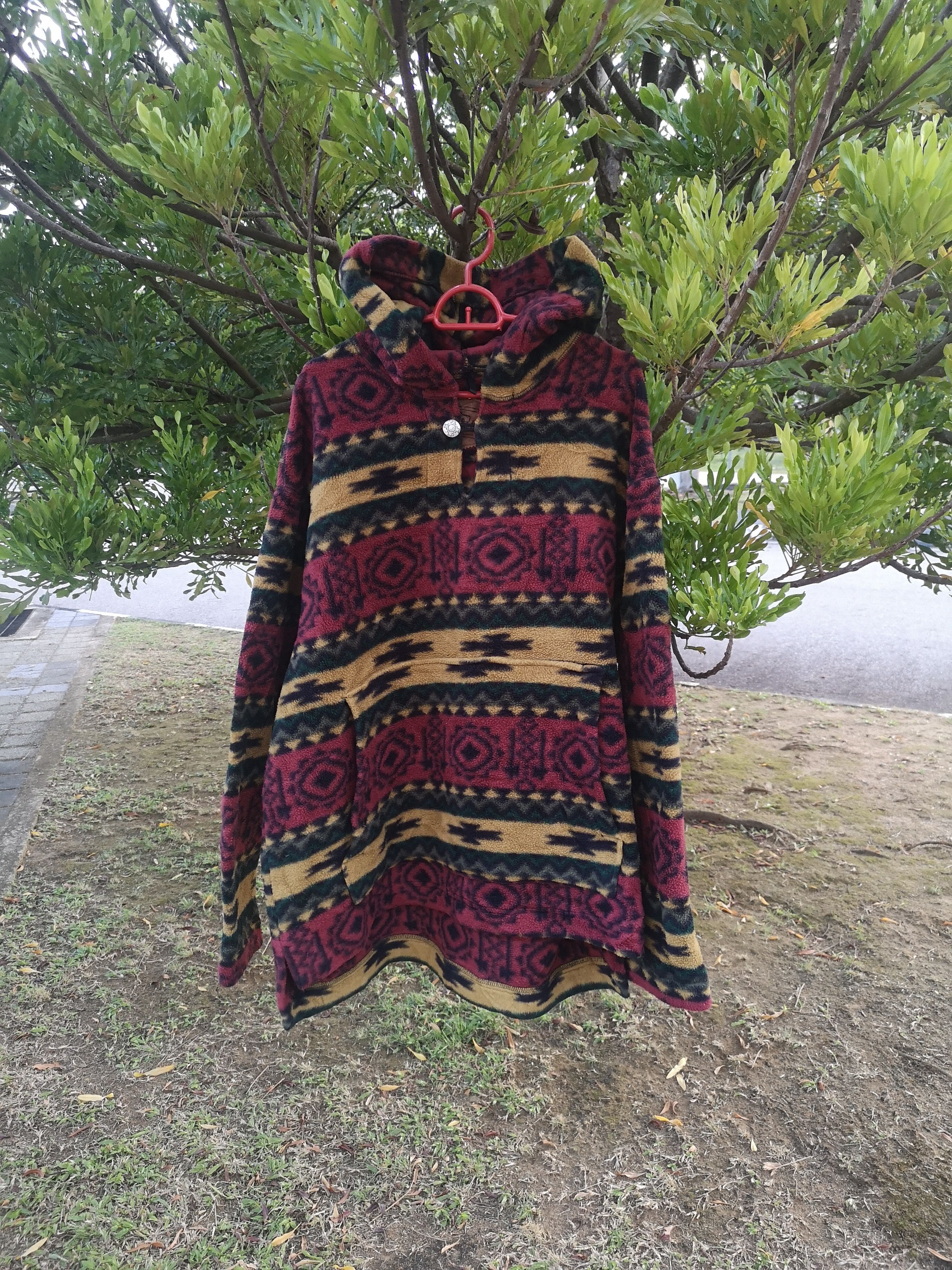 Vintage × Woolrich Woolen Mills 🔥Vintage Woolrich Navajo fleece Hoodie Multicolour Size US M / EU 48-50 / 2 - 1 Thumbnail