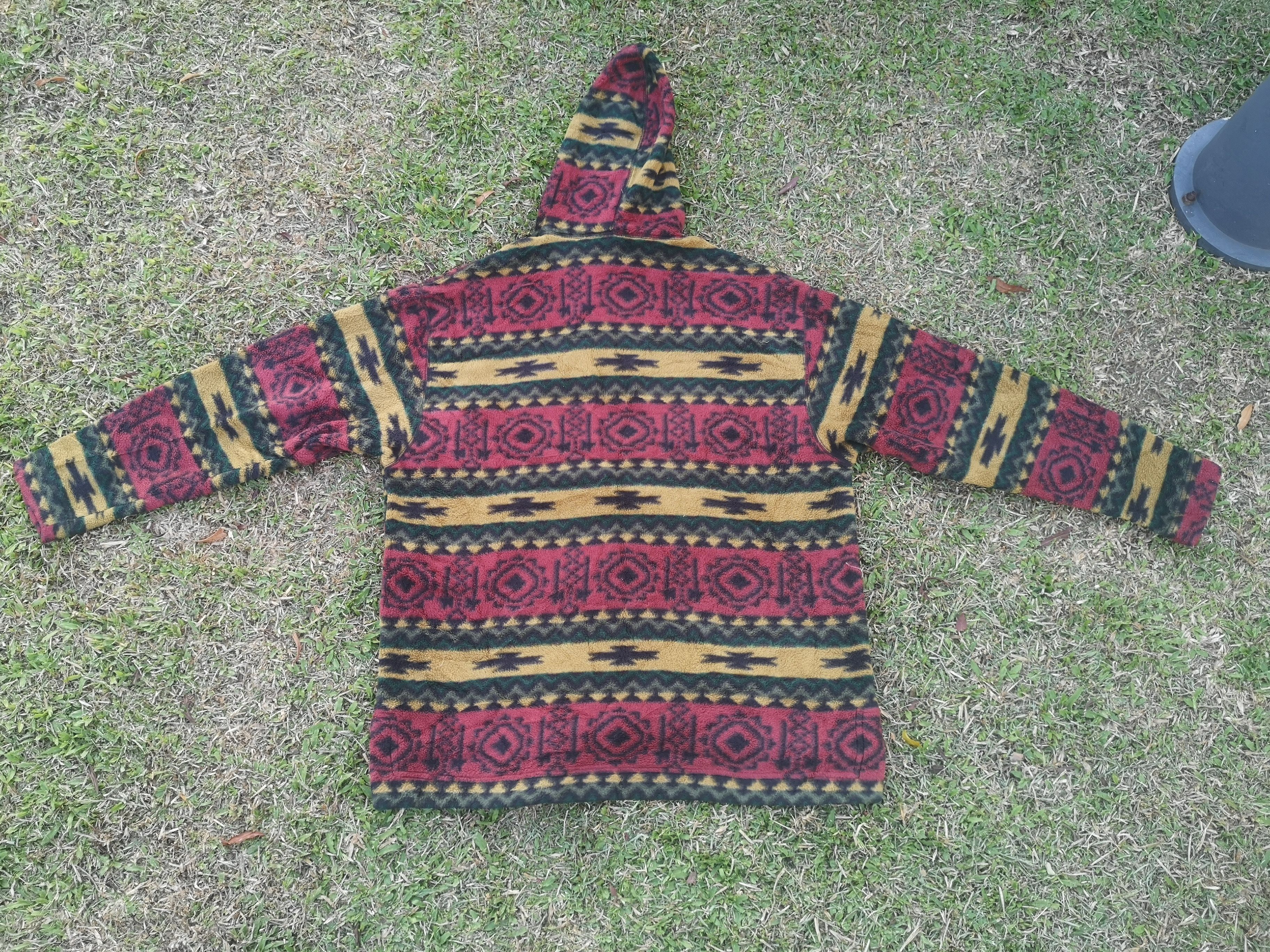 Vintage × Woolrich Woolen Mills 🔥Vintage Woolrich Navajo fleece Hoodie Multicolour Size US M / EU 48-50 / 2 - 4 Thumbnail