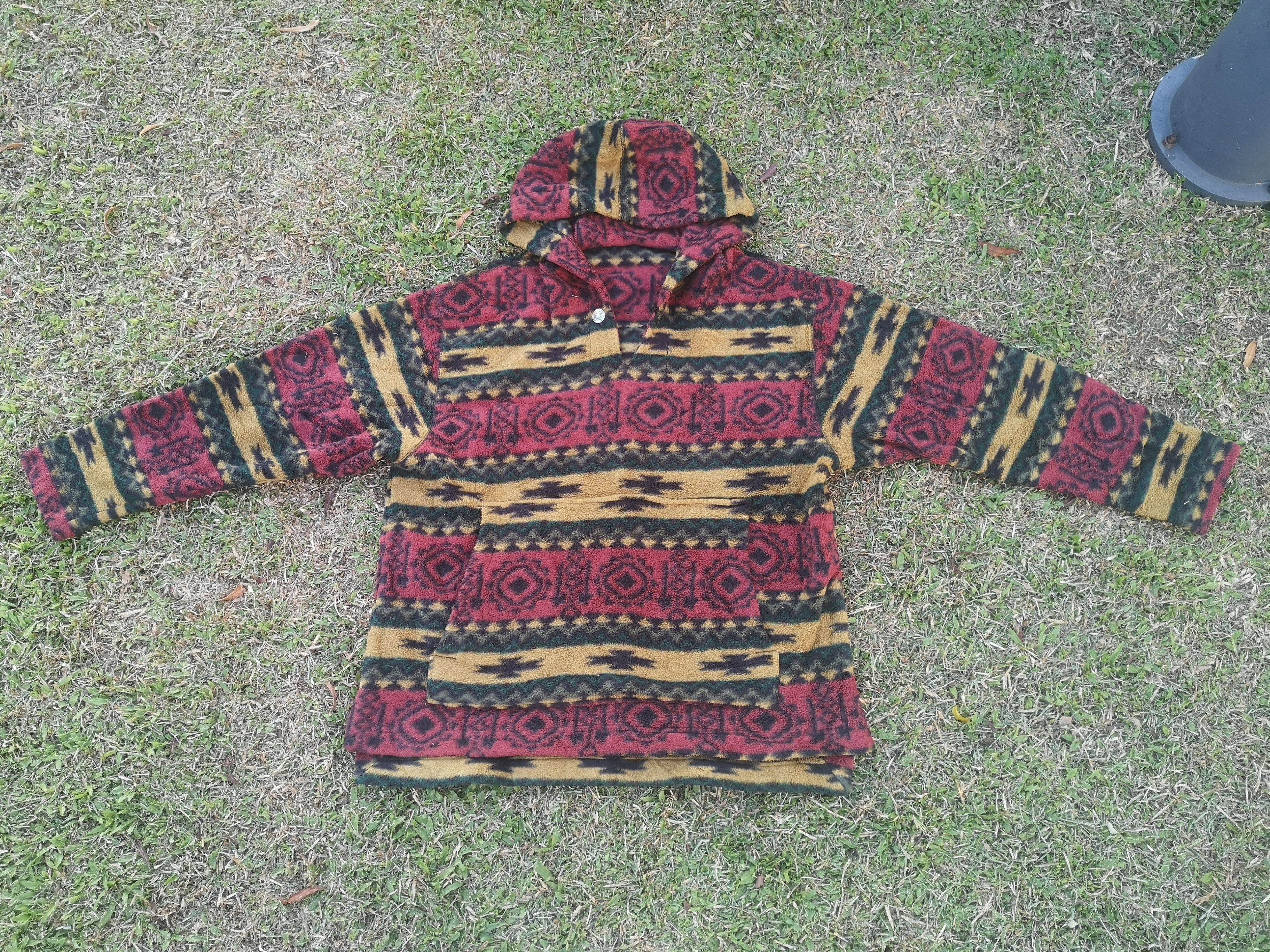 Vintage × Woolrich Woolen Mills 🔥Vintage Woolrich Navajo fleece Hoodie Multicolour Size US M / EU 48-50 / 2 - 3 Thumbnail
