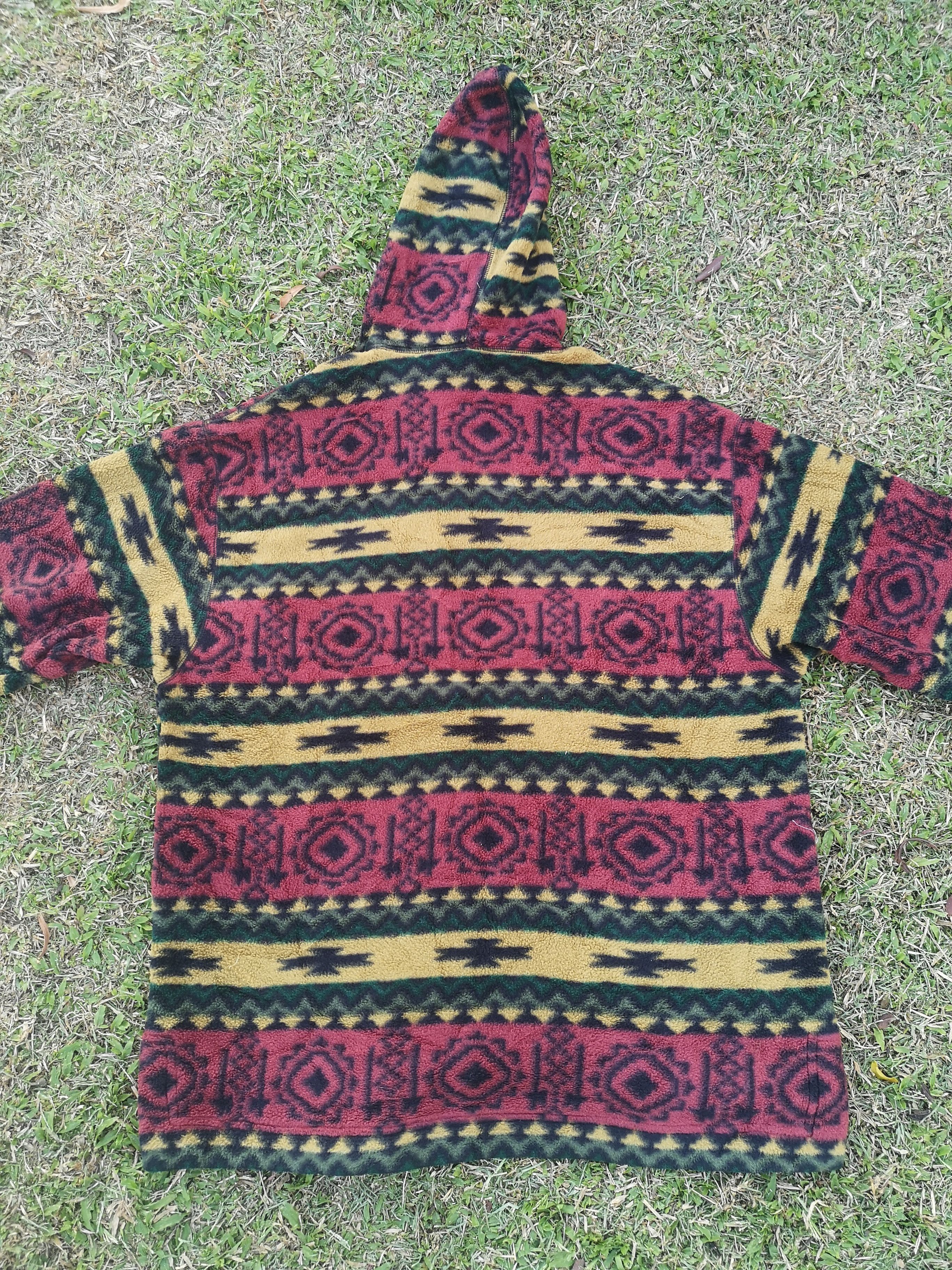 Vintage × Woolrich Woolen Mills 🔥Vintage Woolrich Navajo fleece Hoodie Multicolour Size US M / EU 48-50 / 2 - 6 Thumbnail