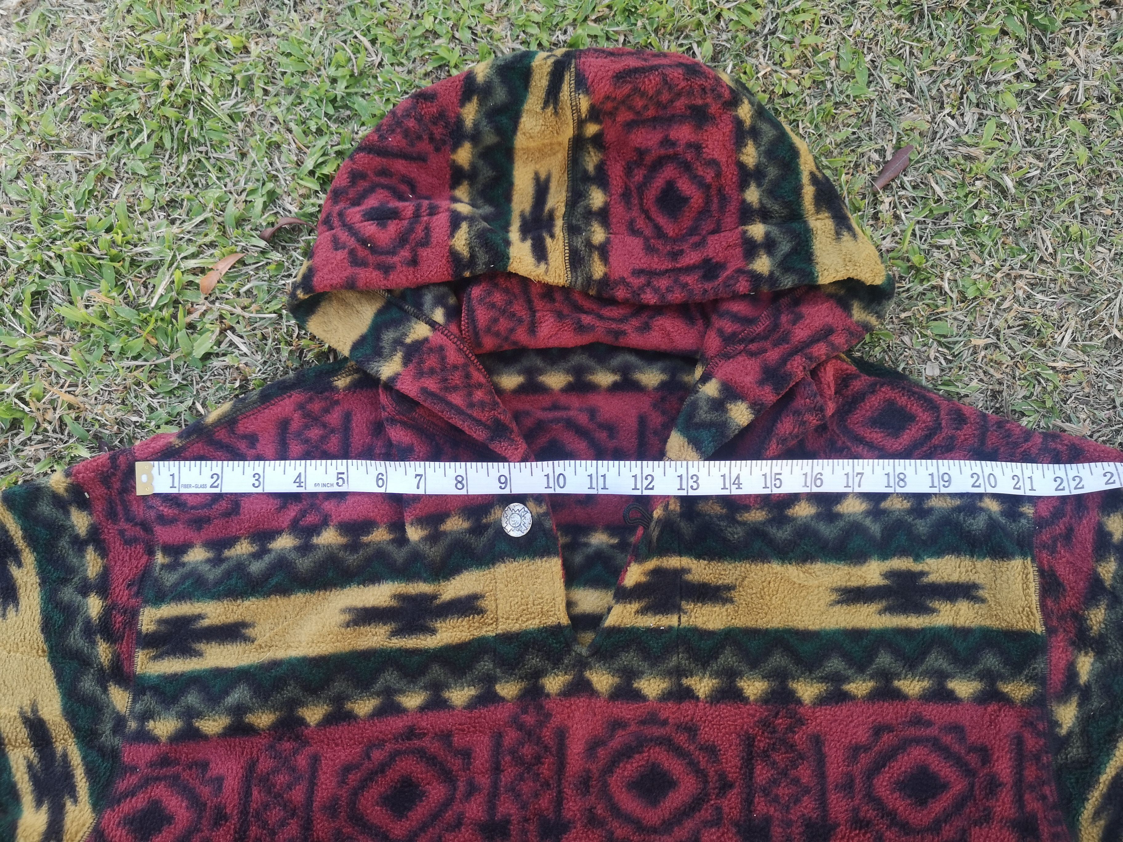 Vintage × Woolrich Woolen Mills 🔥Vintage Woolrich Navajo fleece Hoodie Multicolour Size US M / EU 48-50 / 2 - 13 Thumbnail