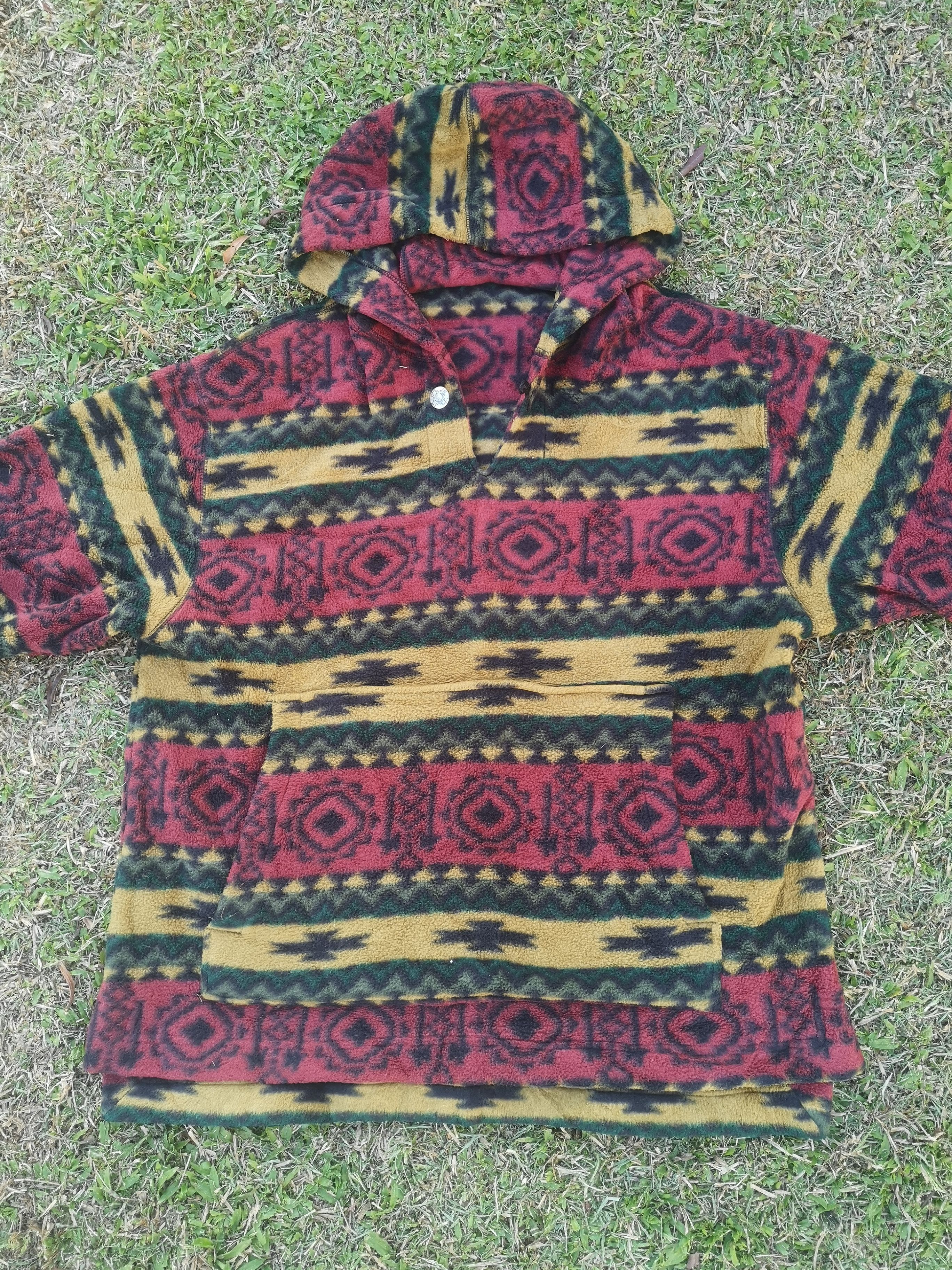 Vintage × Woolrich Woolen Mills 🔥Vintage Woolrich Navajo fleece Hoodie Multicolour Size US M / EU 48-50 / 2 - 5 Thumbnail