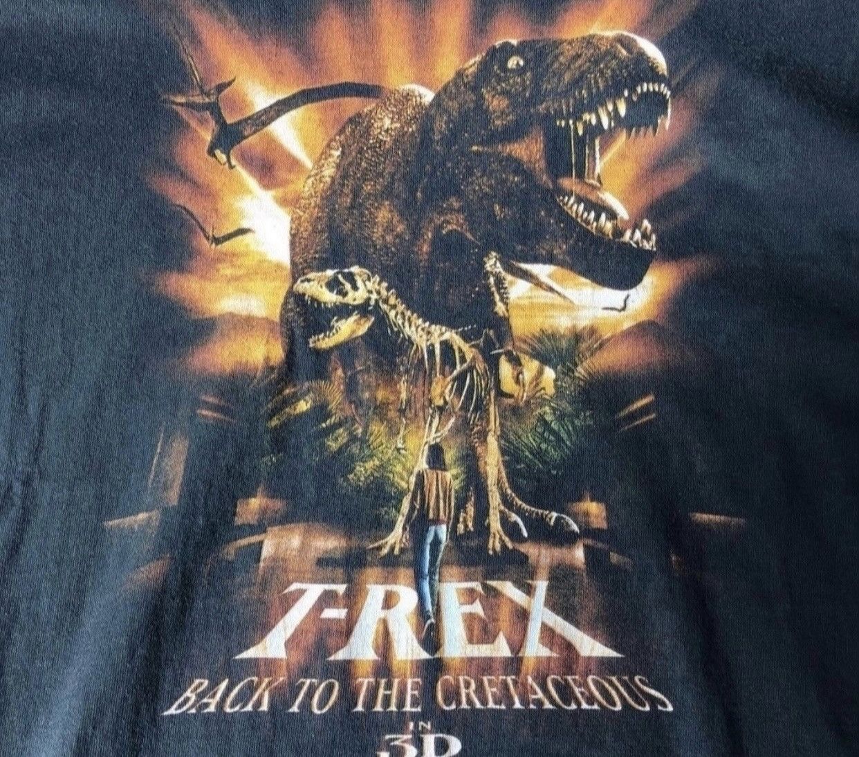Vintage Vintage 90s Movie T Rex Back To The Cretaceous Movie Tee Size US XL / EU 56 / 4 - 4 Thumbnail
