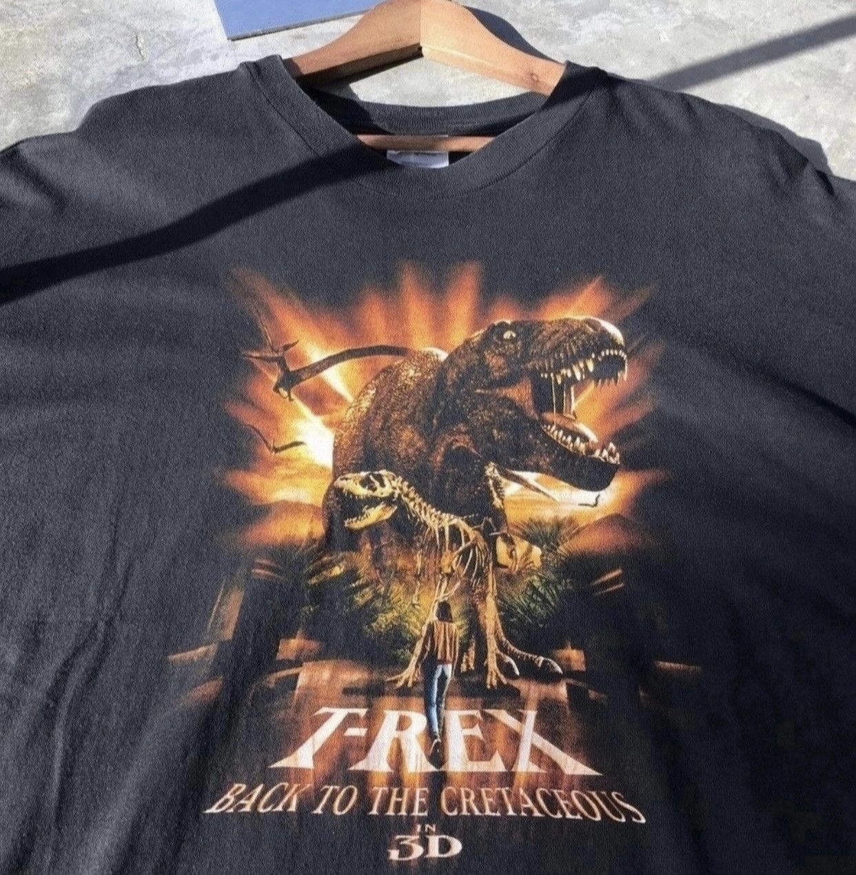 Vintage Vintage 90s Movie T Rex Back To The Cretaceous Movie Tee Size US XL / EU 56 / 4 - 1 Thumbnail