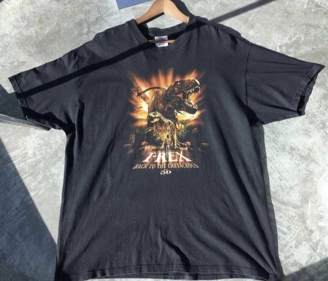 Vintage Vintage 90s Movie T Rex Back To The Cretaceous Movie Tee Size US XL / EU 56 / 4 - 2 Thumbnail