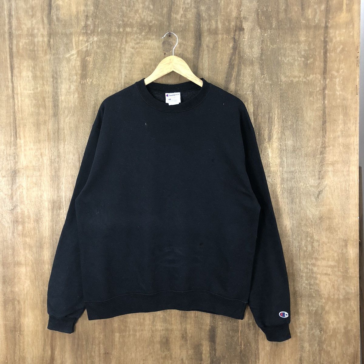 Champion × Vintage Vintage Champion Black Sweatshirt #150 Size US L / EU 52-54 / 3 - 1 Thumbnail