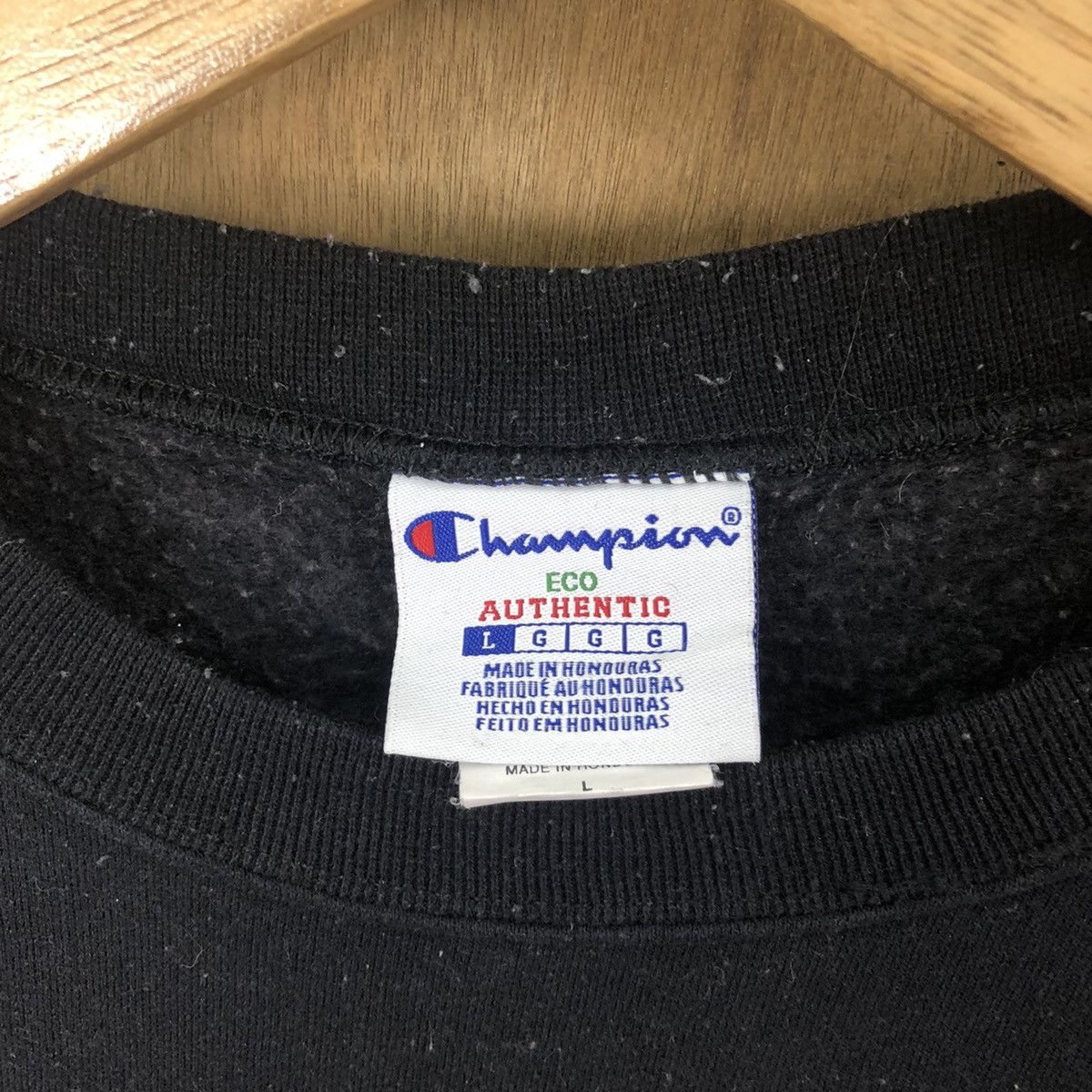 Champion × Vintage Vintage Champion Black Sweatshirt #150 Size US L / EU 52-54 / 3 - 4 Thumbnail