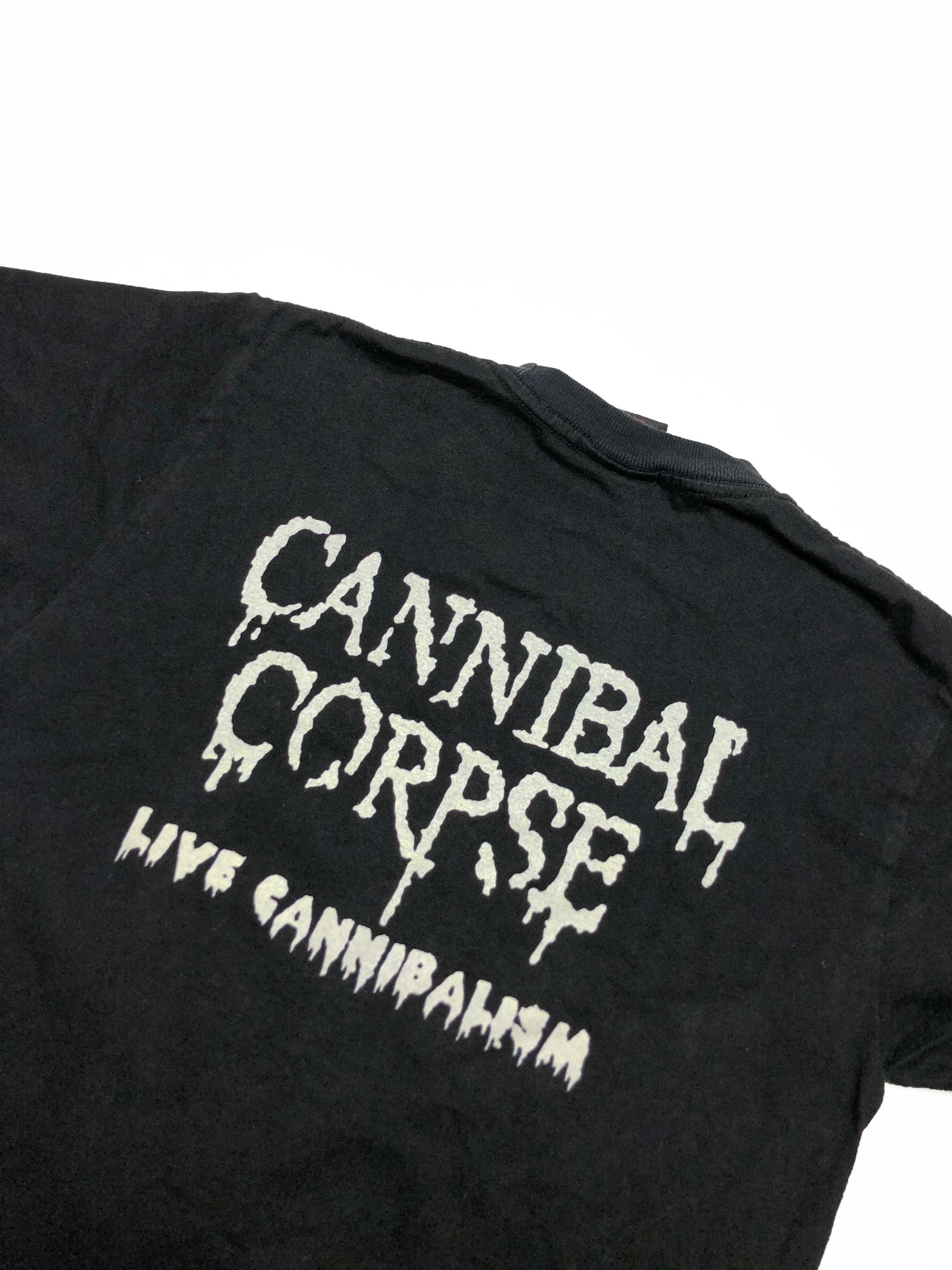 Band Tees × Vintage Cannibal Corpse 90s Vintage Live Cannibalism T Shirt Size S / US 4 / IT 40 - 4 Thumbnail