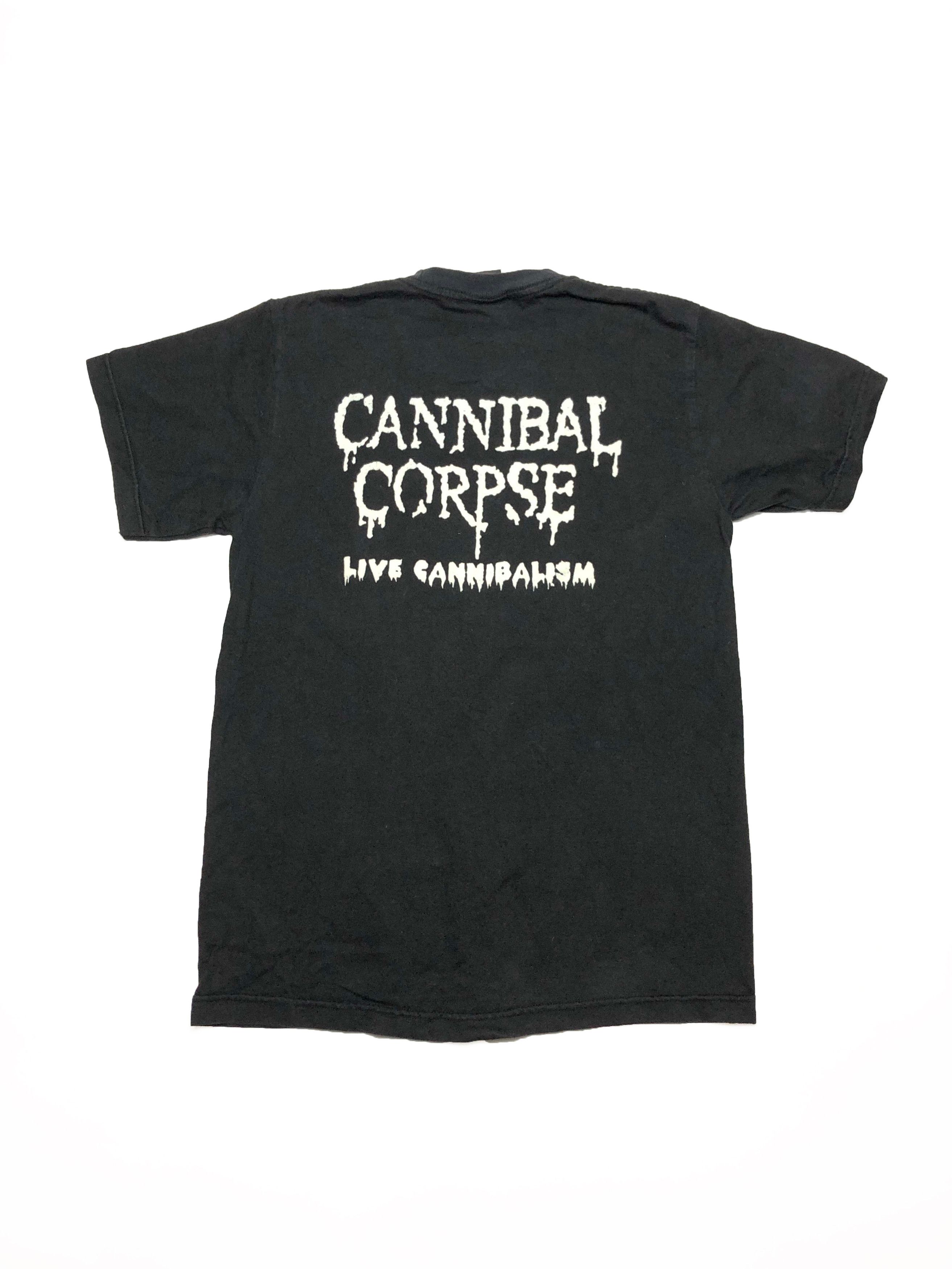 Band Tees × Vintage Cannibal Corpse 90s Vintage Live Cannibalism T Shirt Size S / US 4 / IT 40 - 3 Thumbnail