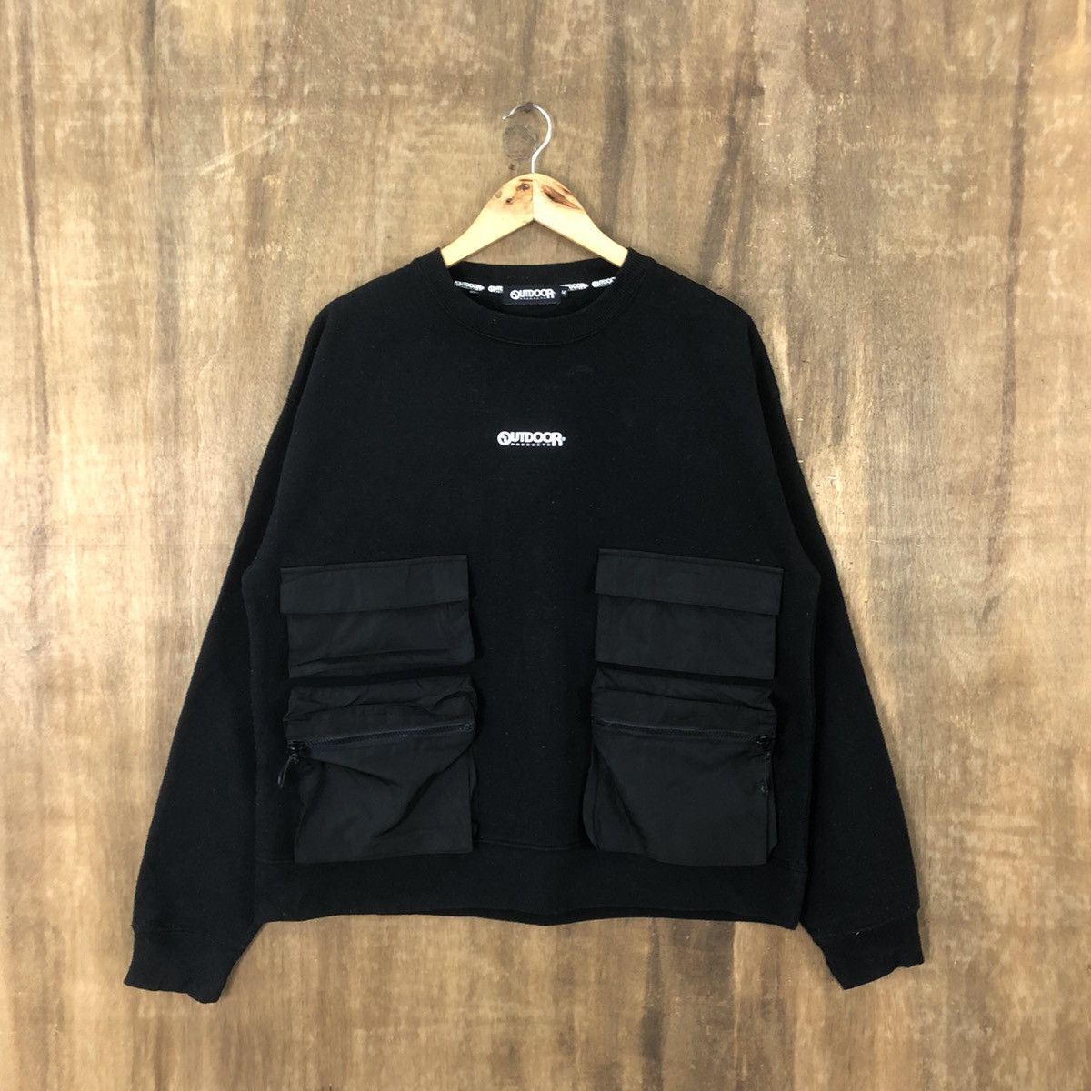 Vintage Outdoor Life Multipocket Black Sweatshirt #162