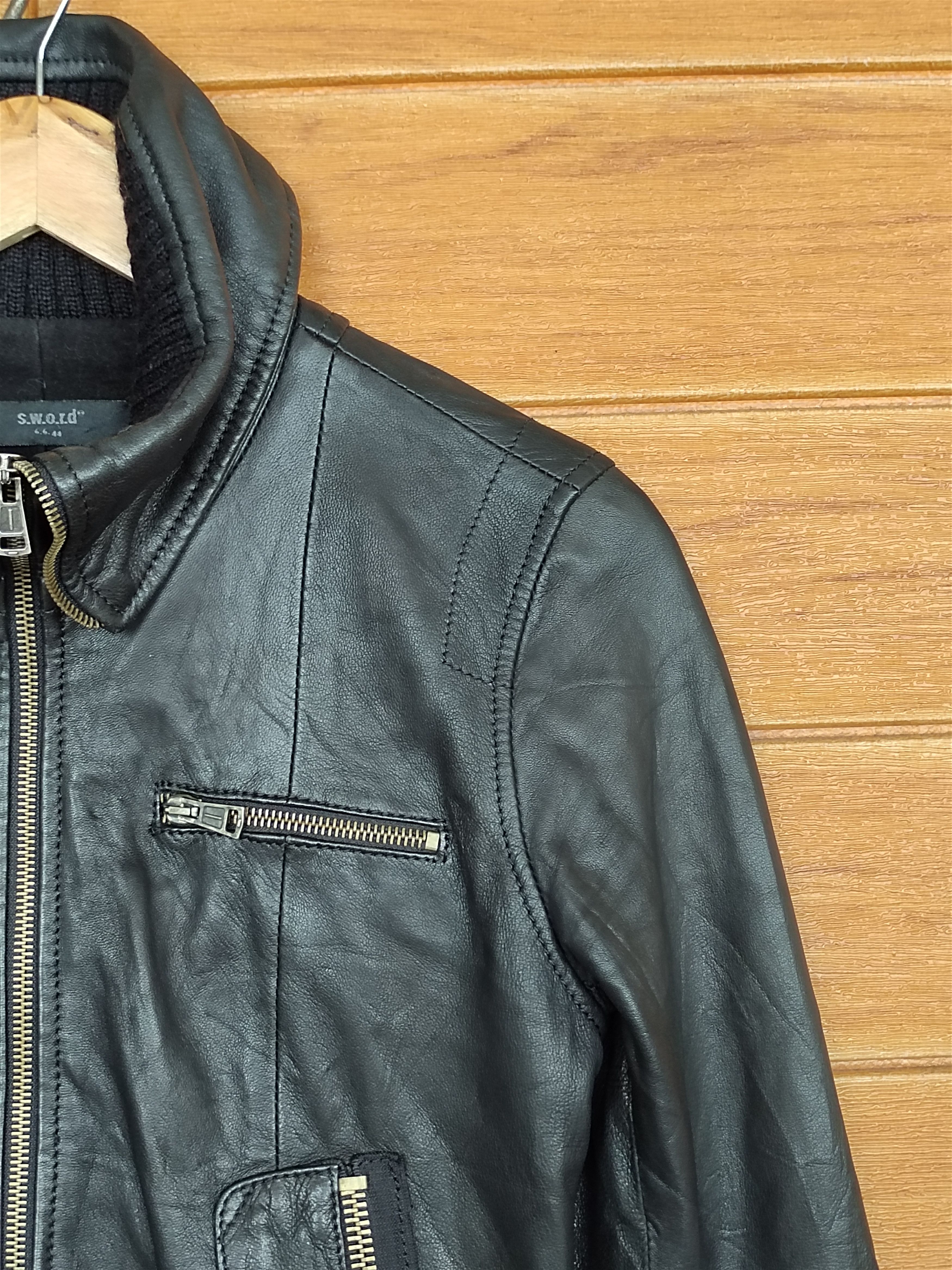 Branded Leather S.W.O.R.D 6.6.44 Leather Jacket Size XS / US 0-2 / IT 36-38 - 3 Thumbnail