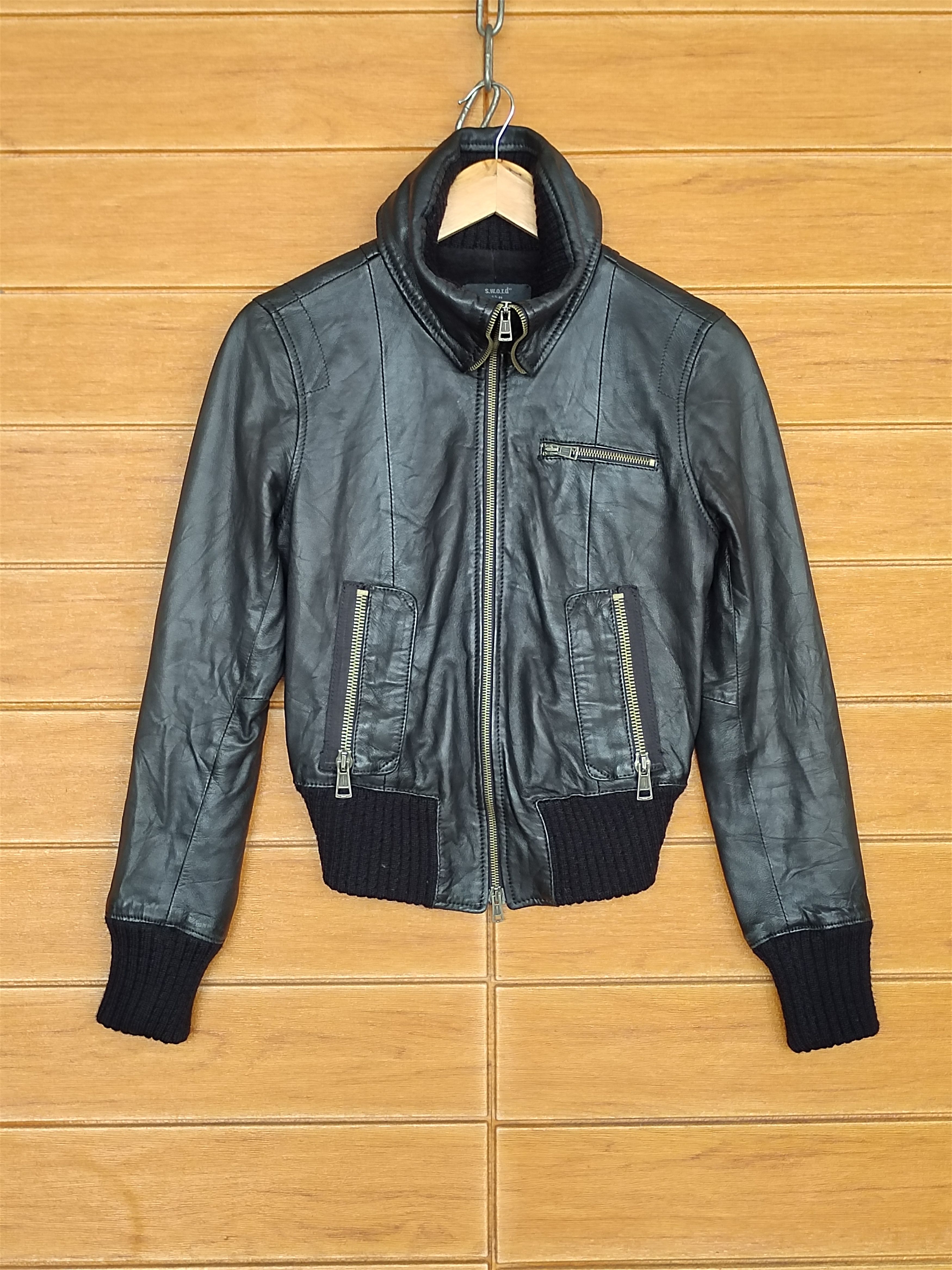 Branded Leather S.W.O.R.D 6.6.44 Leather Jacket Size XS / US 0-2 / IT 36-38 - 1 Thumbnail