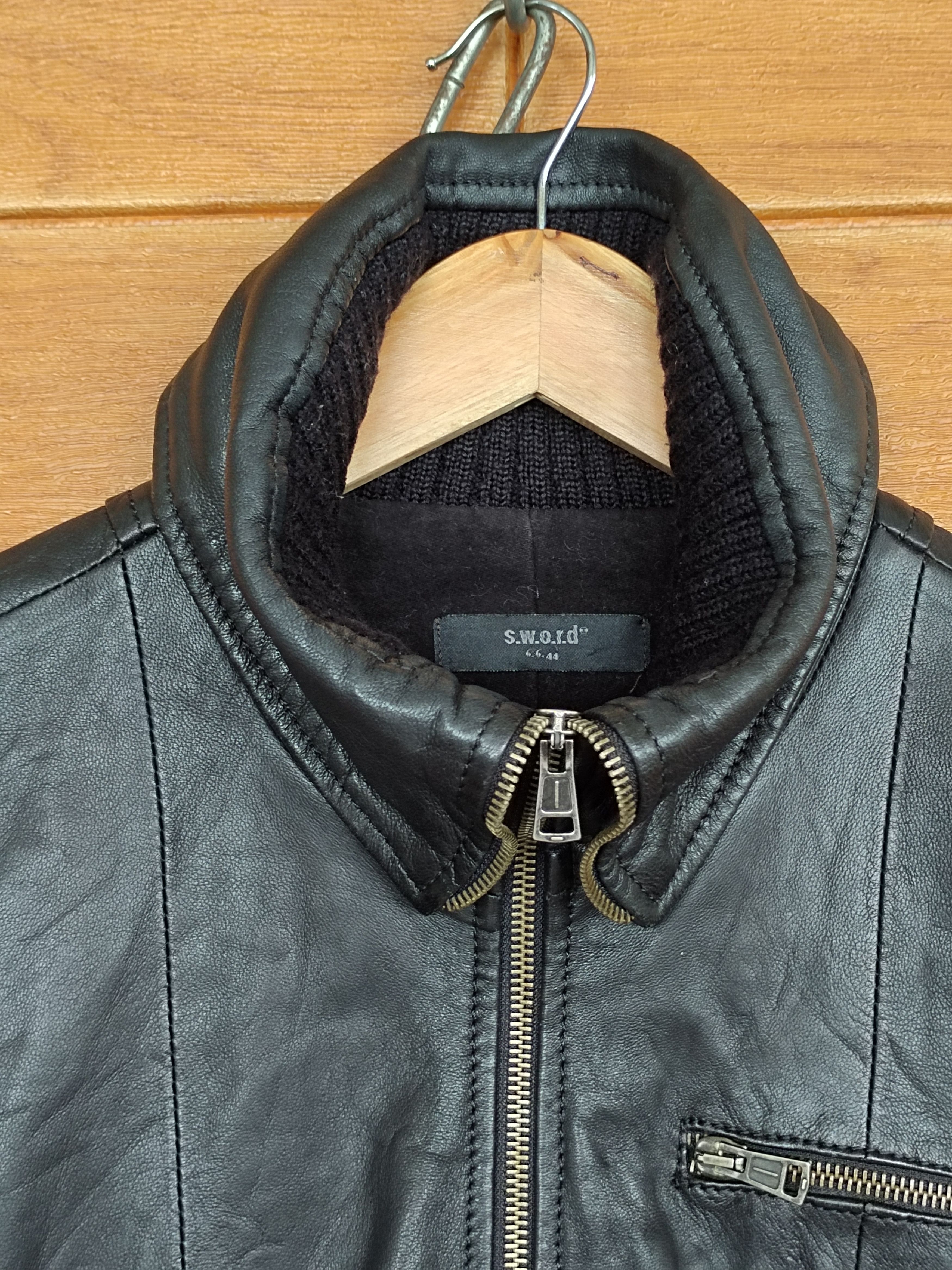 Leather S.W.O.R.D 6.6.44 Leather Jacket Size XS / US 0-2 / IT 36-38 - 3 Thumbnail