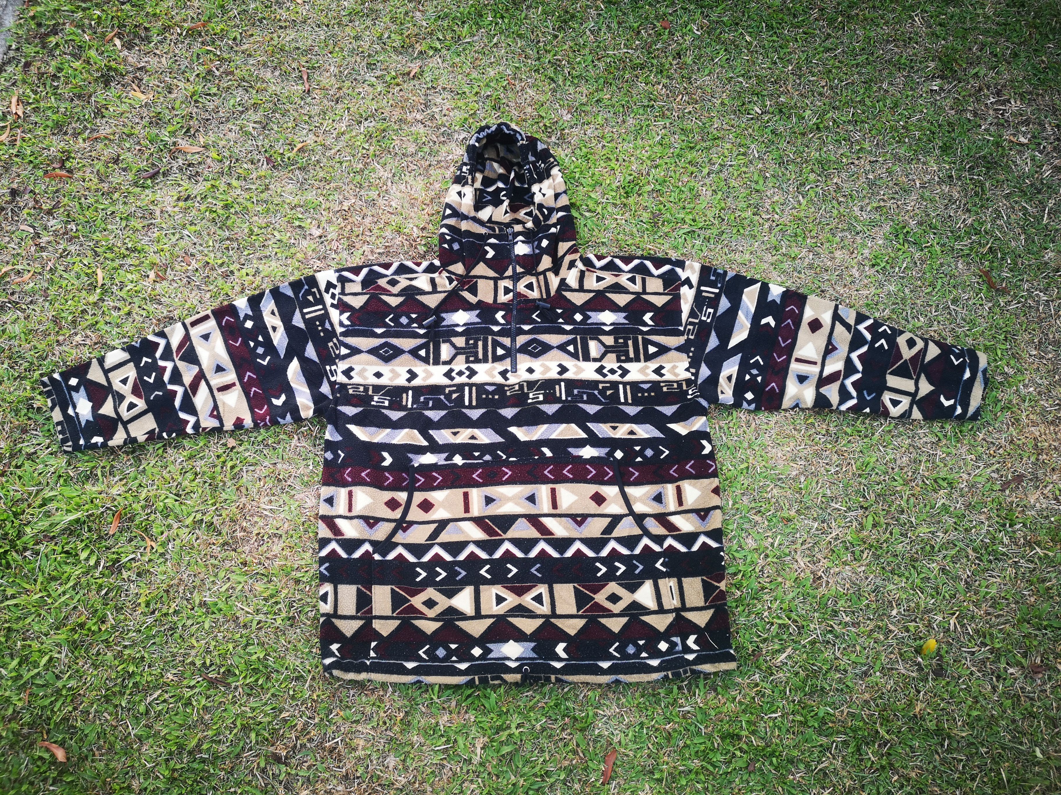 Japanese Brand Swash Hoodie Navajo Fleece half zip Size US L / EU 52-54 / 3 - 3 Thumbnail