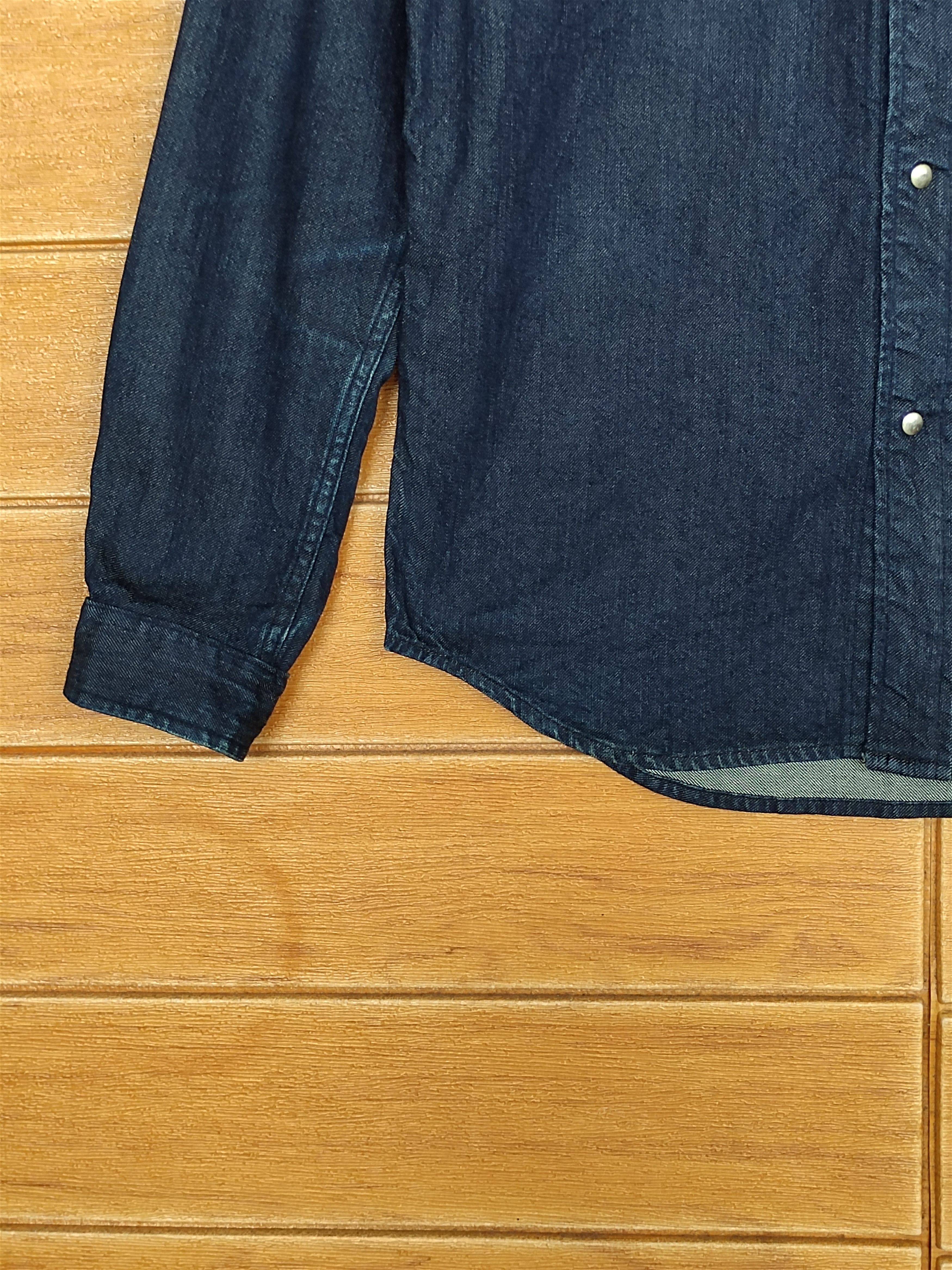 YAECA Vintage 90s YAECA Japan Double Pocket Indigo Denim Shirt Size US M / EU 48-50 / 2 - 7 Thumbnail