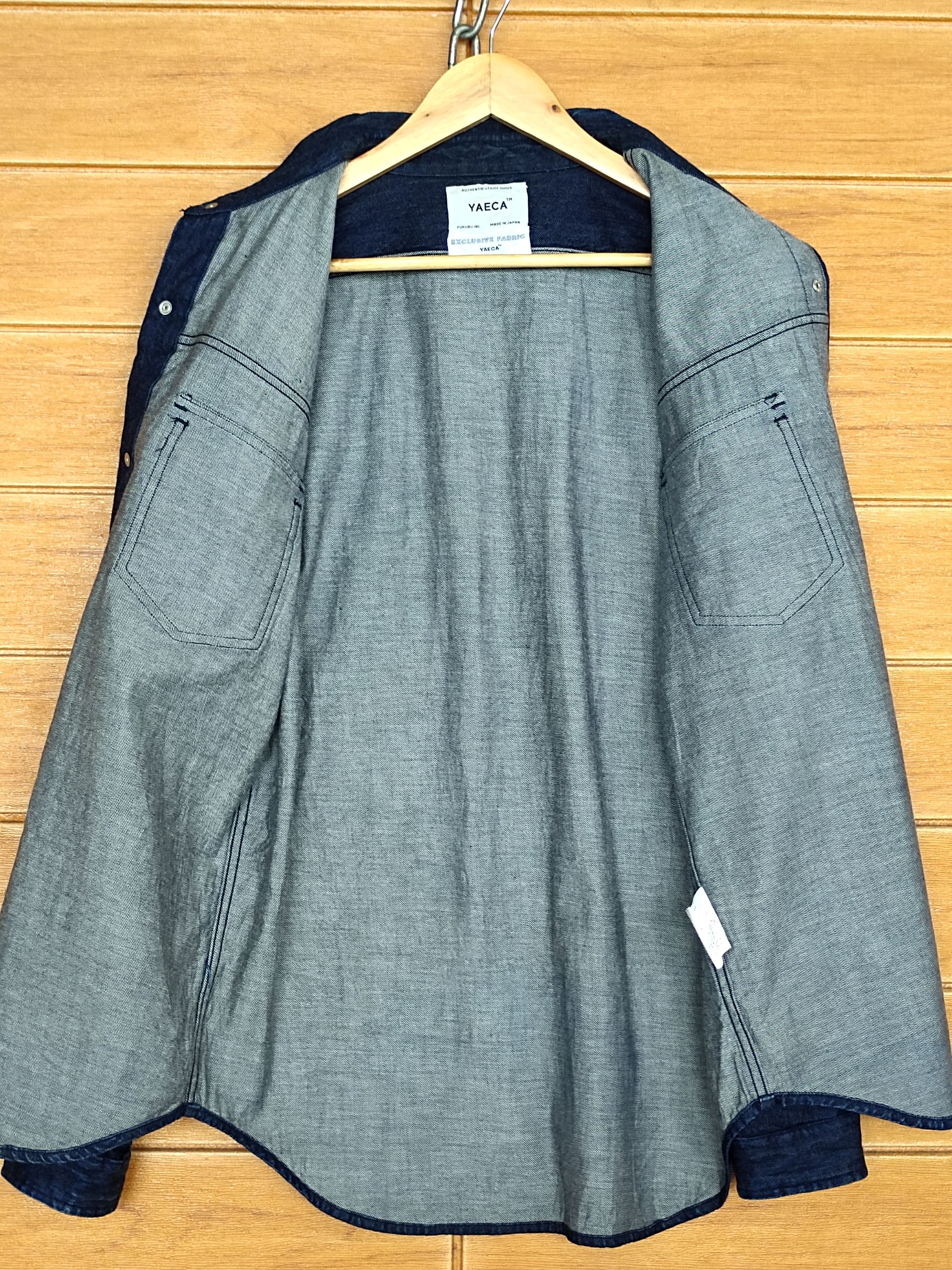 YAECA Vintage 90s YAECA Japan Double Pocket Indigo Denim Shirt Size US M / EU 48-50 / 2 - 13 Thumbnail