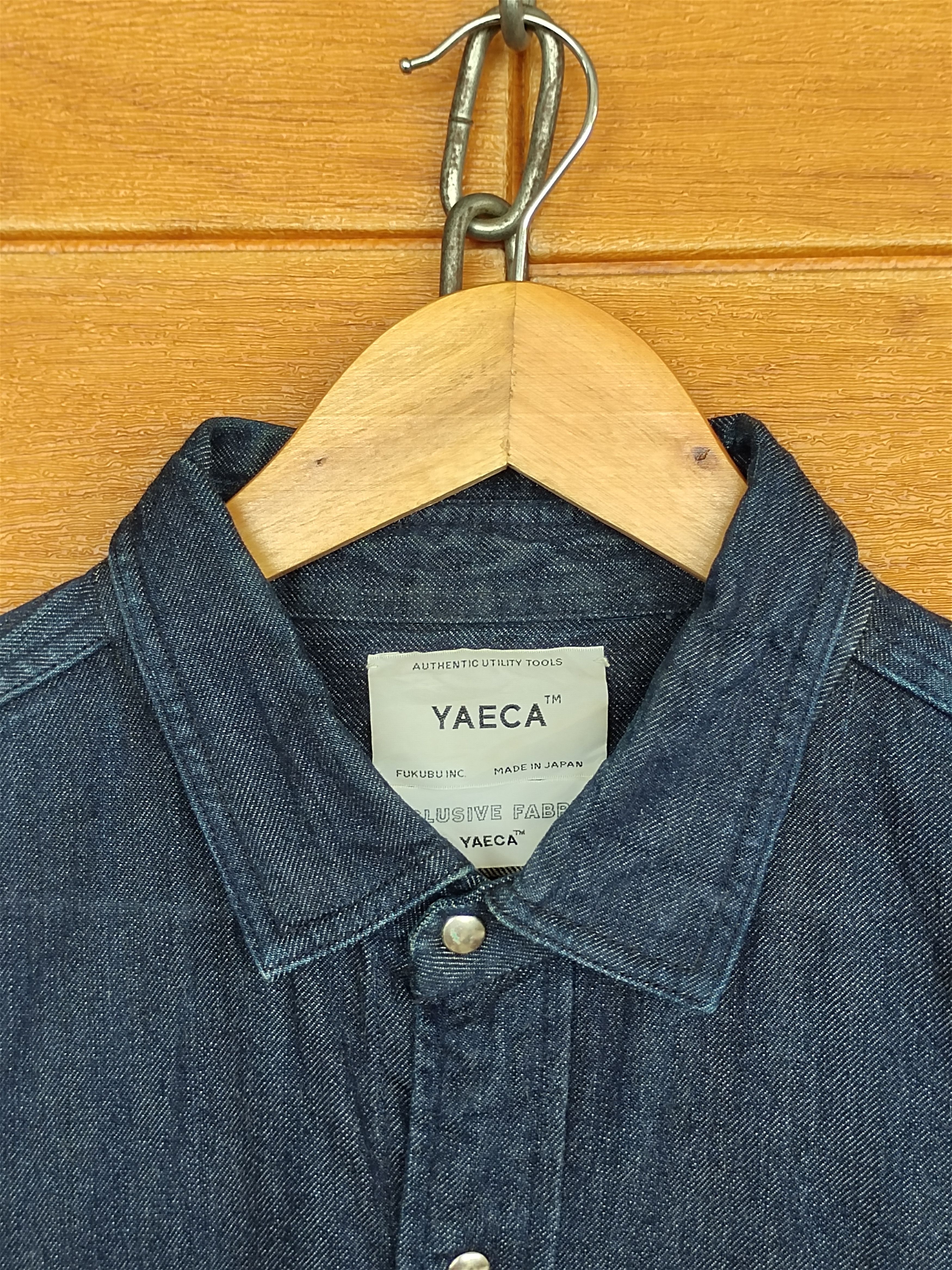YAECA Vintage 90s YAECA Japan Double Pocket Indigo Denim Shirt Size US M / EU 48-50 / 2 - 3 Thumbnail