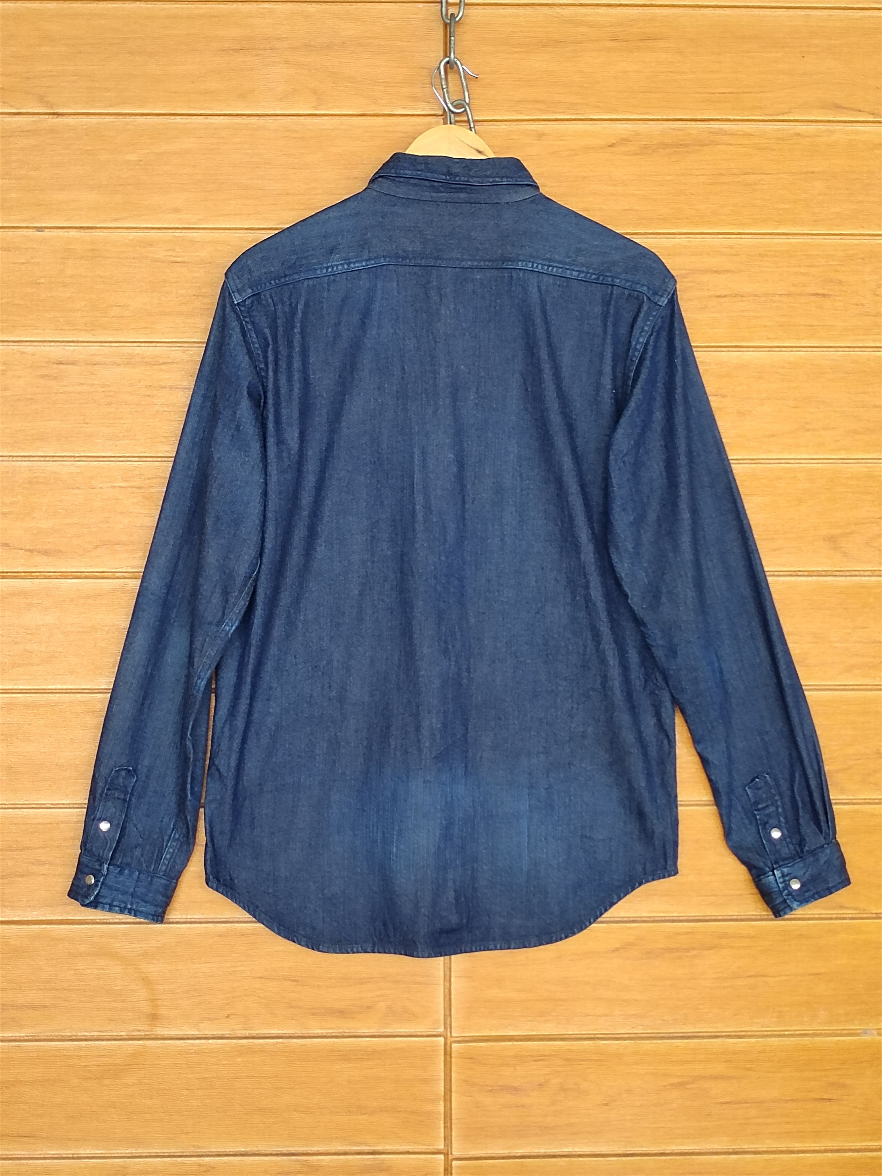 YAECA Vintage 90s YAECA Japan Double Pocket Indigo Denim Shirt Size US M / EU 48-50 / 2 - 8 Thumbnail