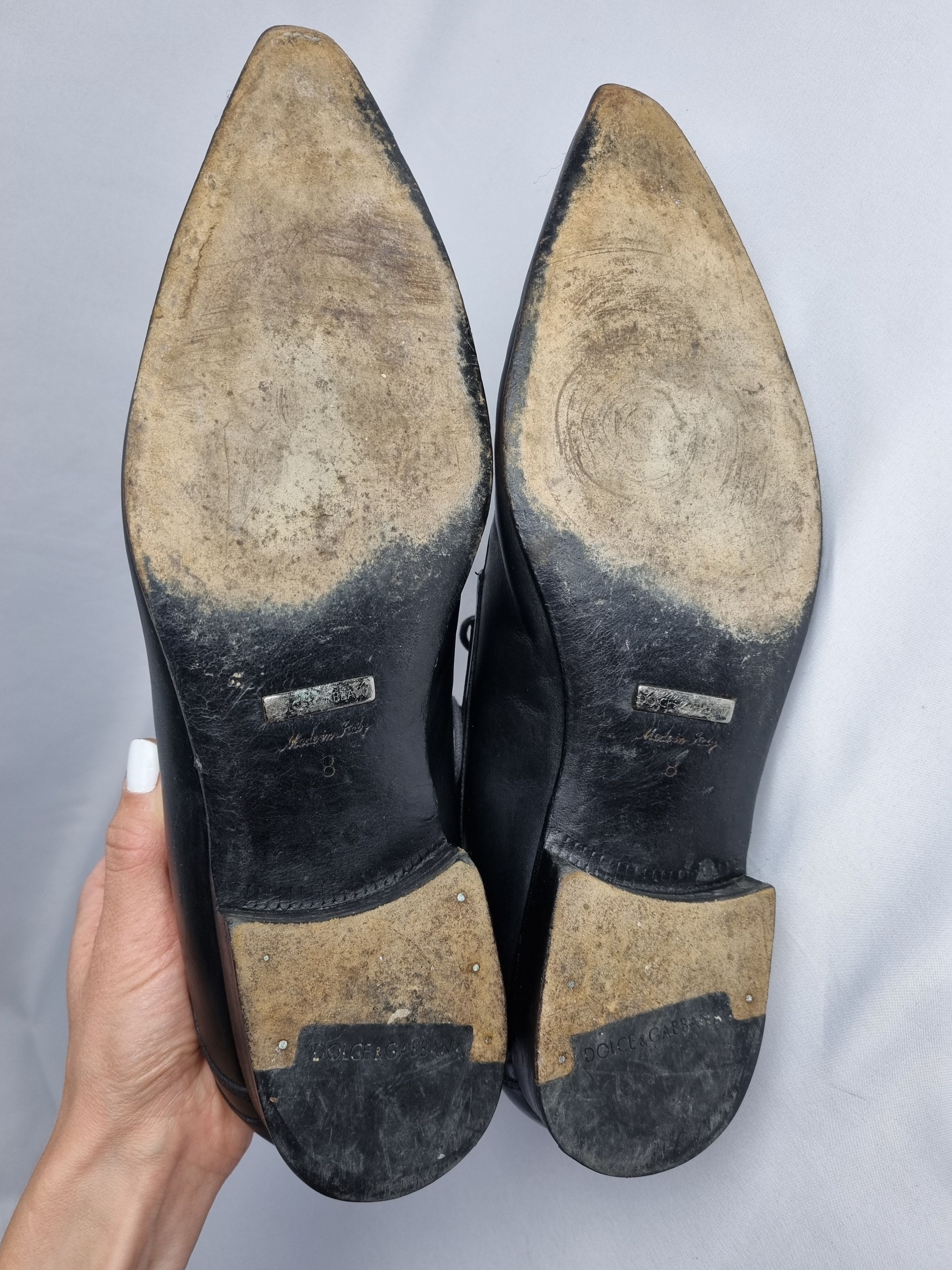 Dolce & Gabbana × Vintage Dolce and Gabbana Leather Shoes Size US 8 / EU 41 - 6 Thumbnail