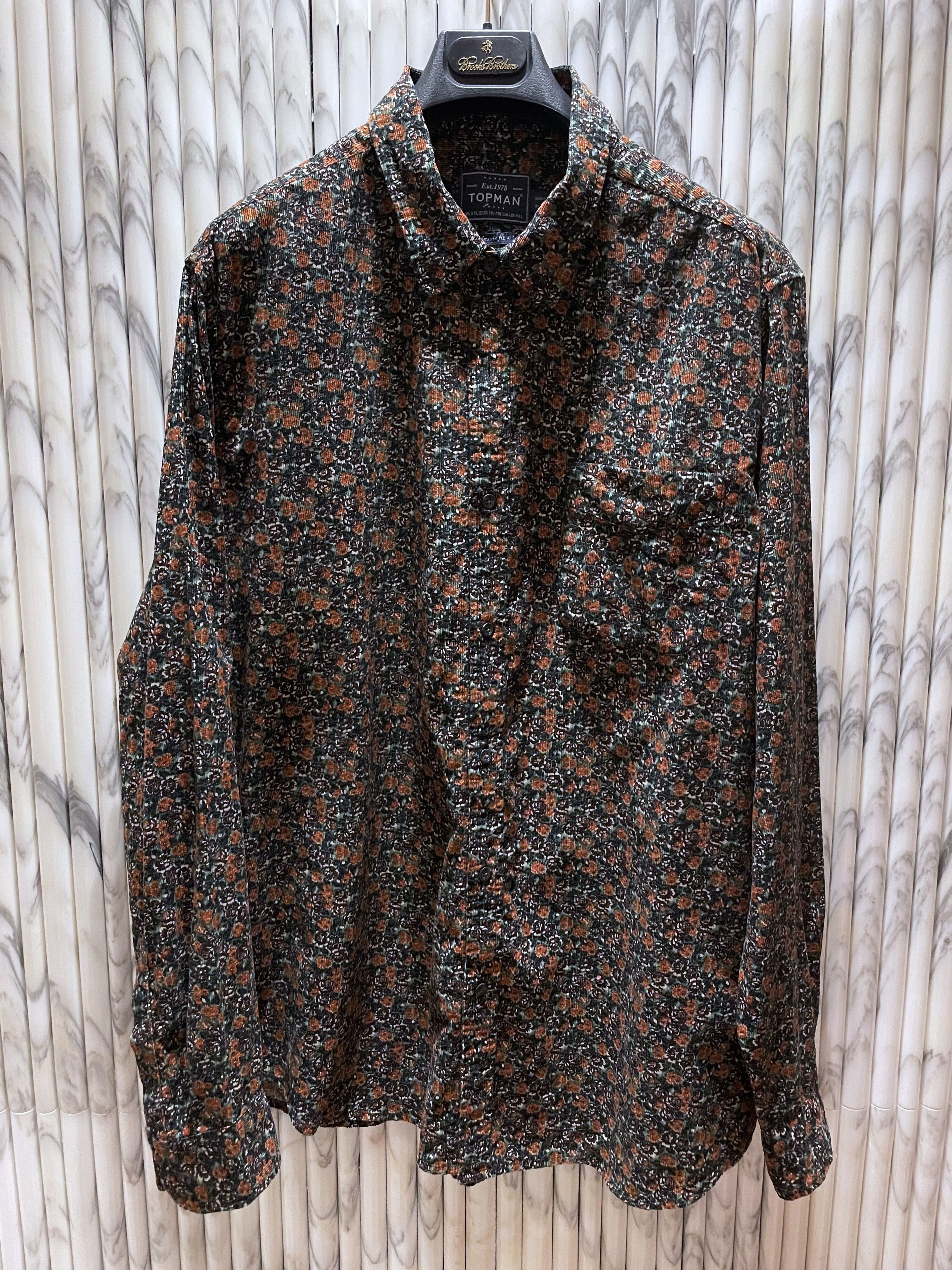 MULTICOLOUR FLORAL VELVET CORDUROY SHIRT