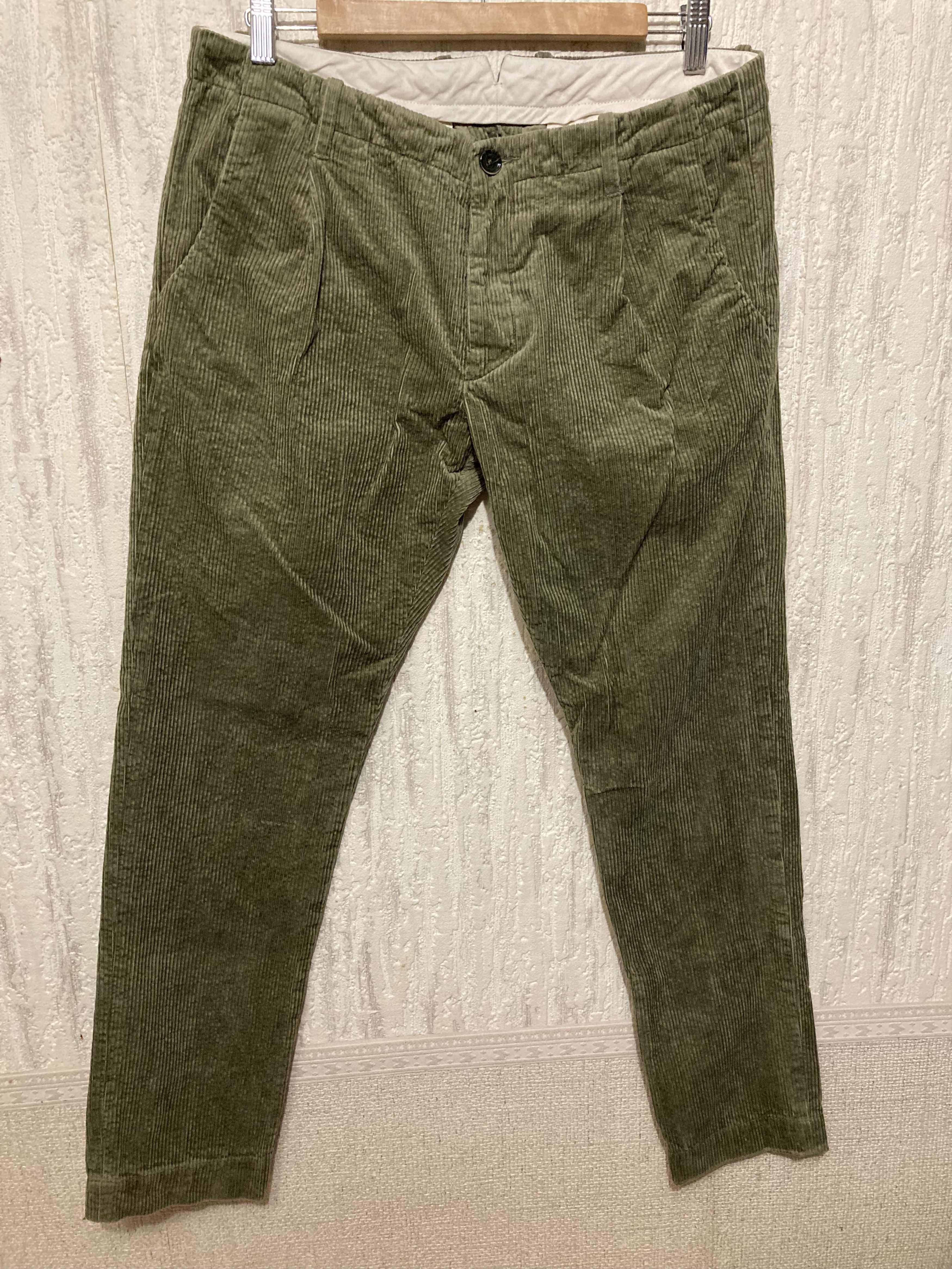 Other Nine In The Morning Fold Man Velveteen Khaki Cropped Pants Size US 32 / EU 48 - 2 Thumbnail