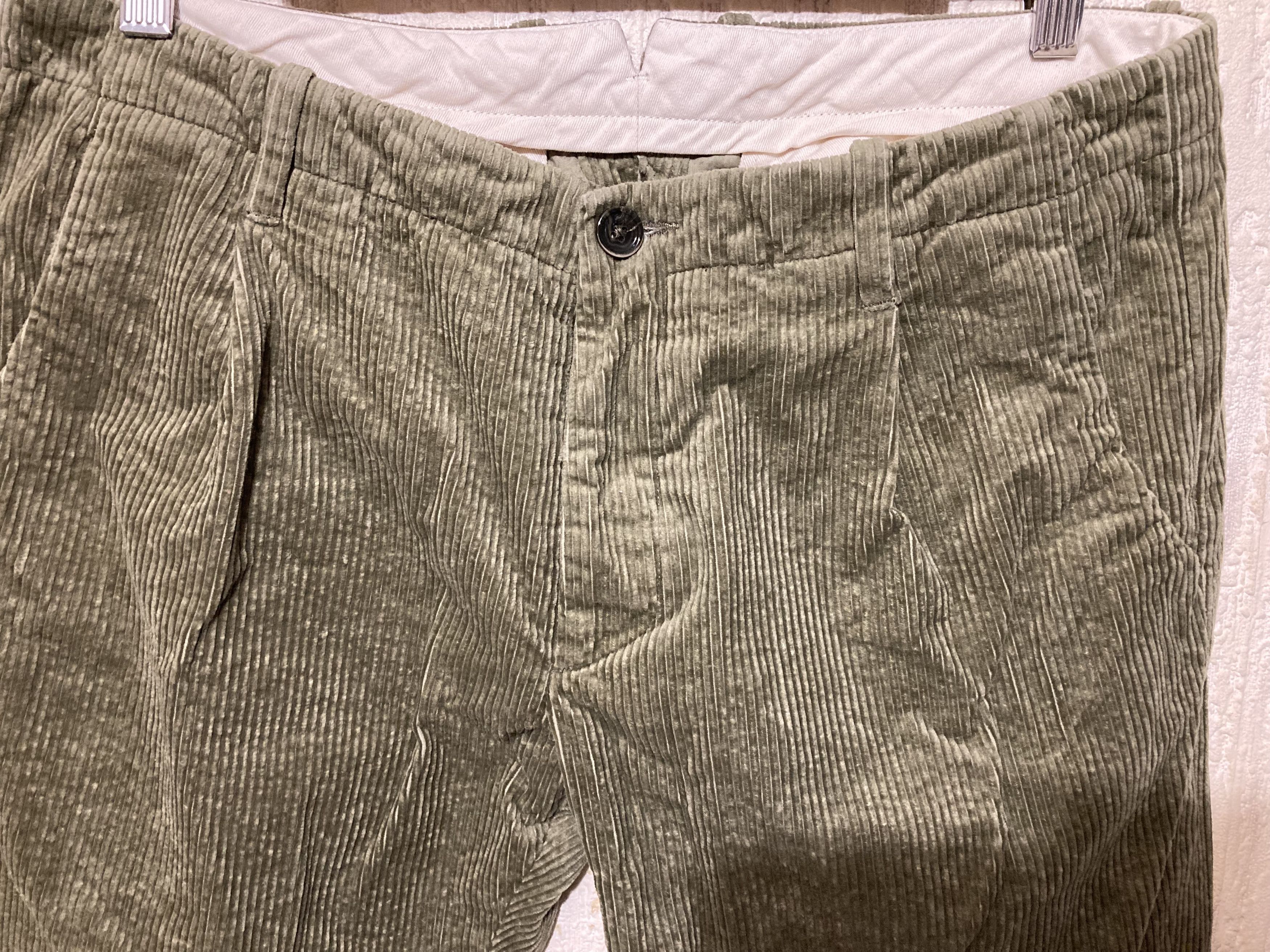 Other Nine In The Morning Fold Man Velveteen Khaki Cropped Pants Size US 32 / EU 48 - 3 Thumbnail