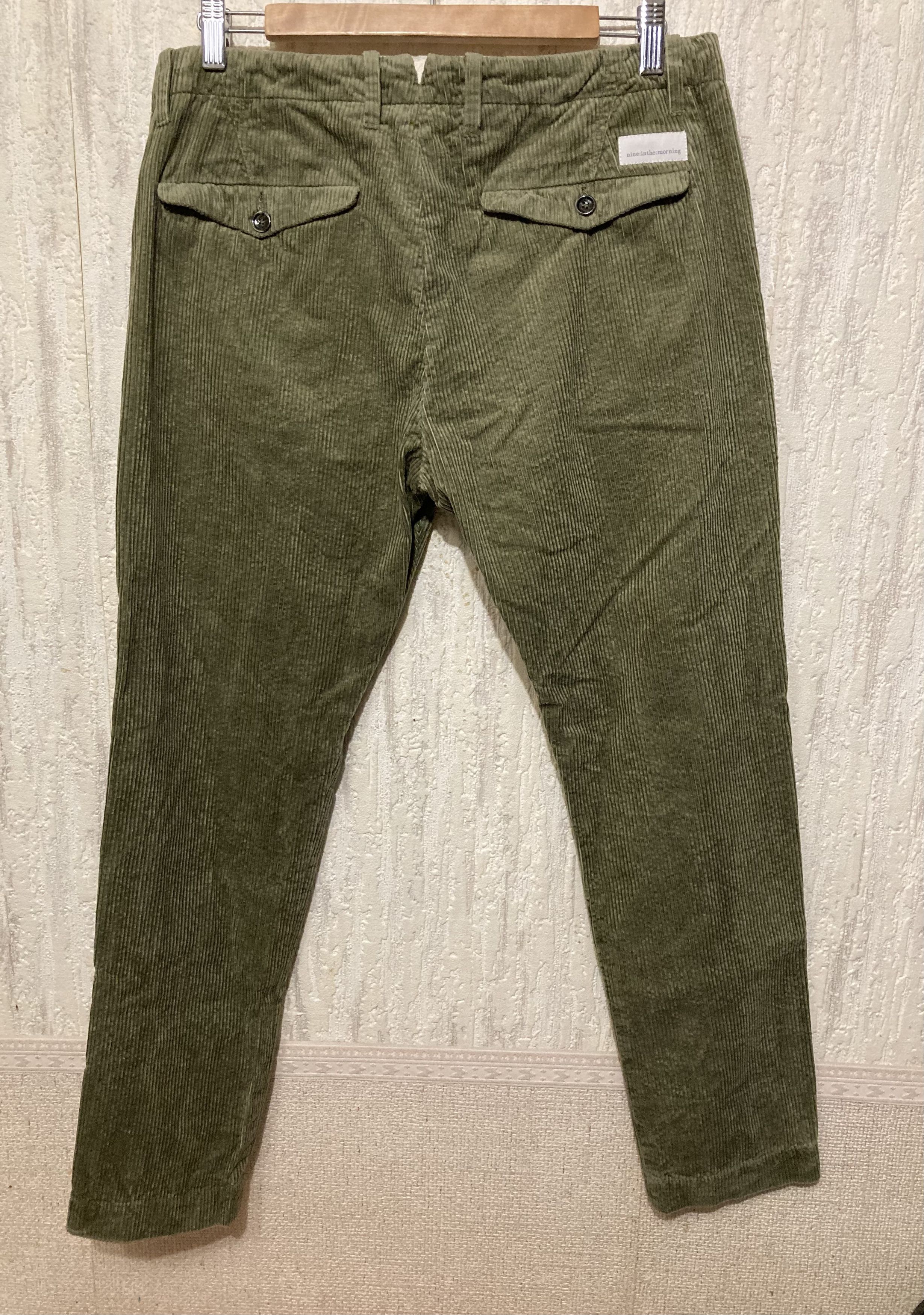 Other Nine In The Morning Fold Man Velveteen Khaki Cropped Pants Size US 32 / EU 48 - 1 Thumbnail