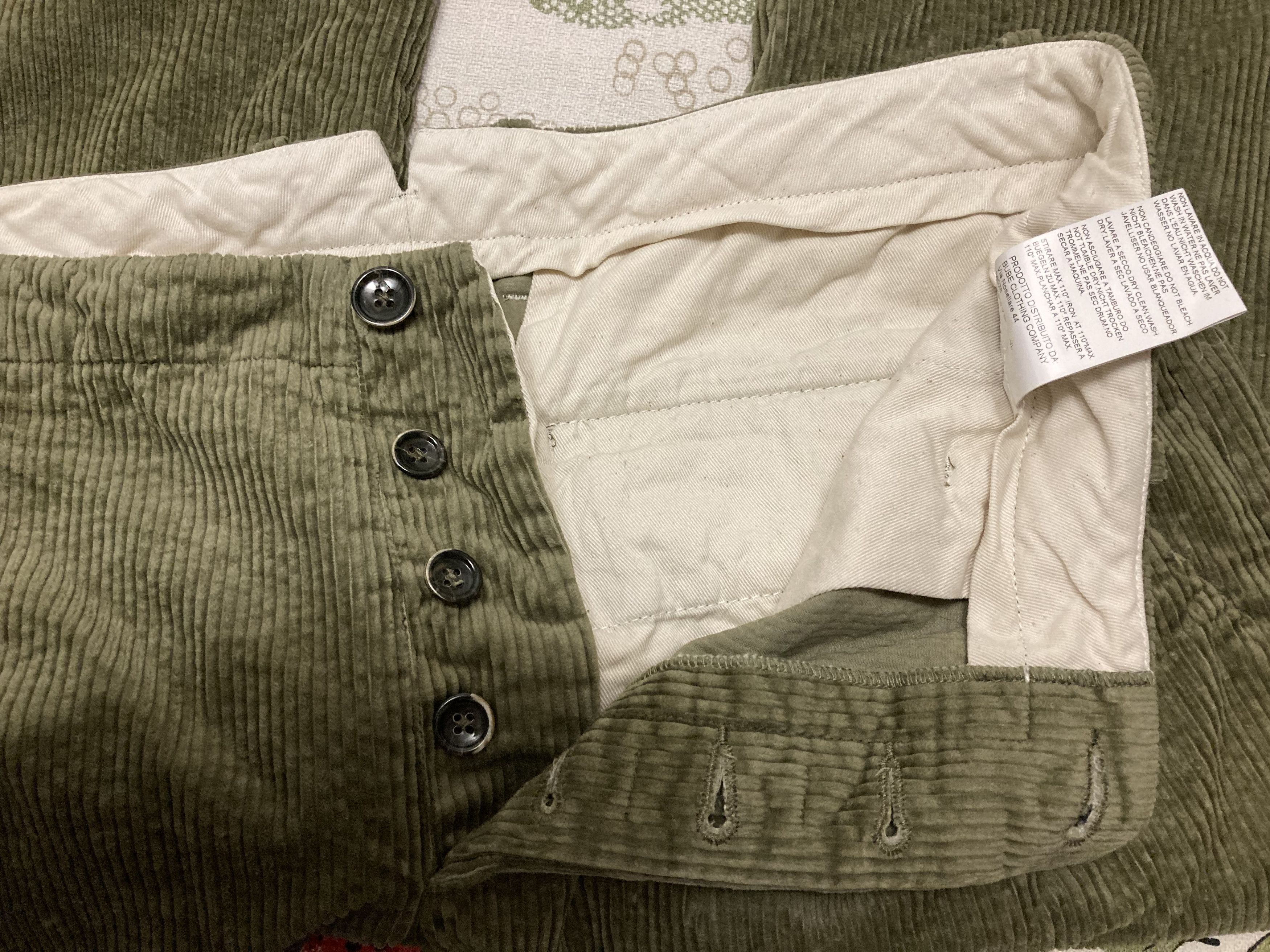 Other Nine In The Morning Fold Man Velveteen Khaki Cropped Pants Size US 32 / EU 48 - 6 Thumbnail