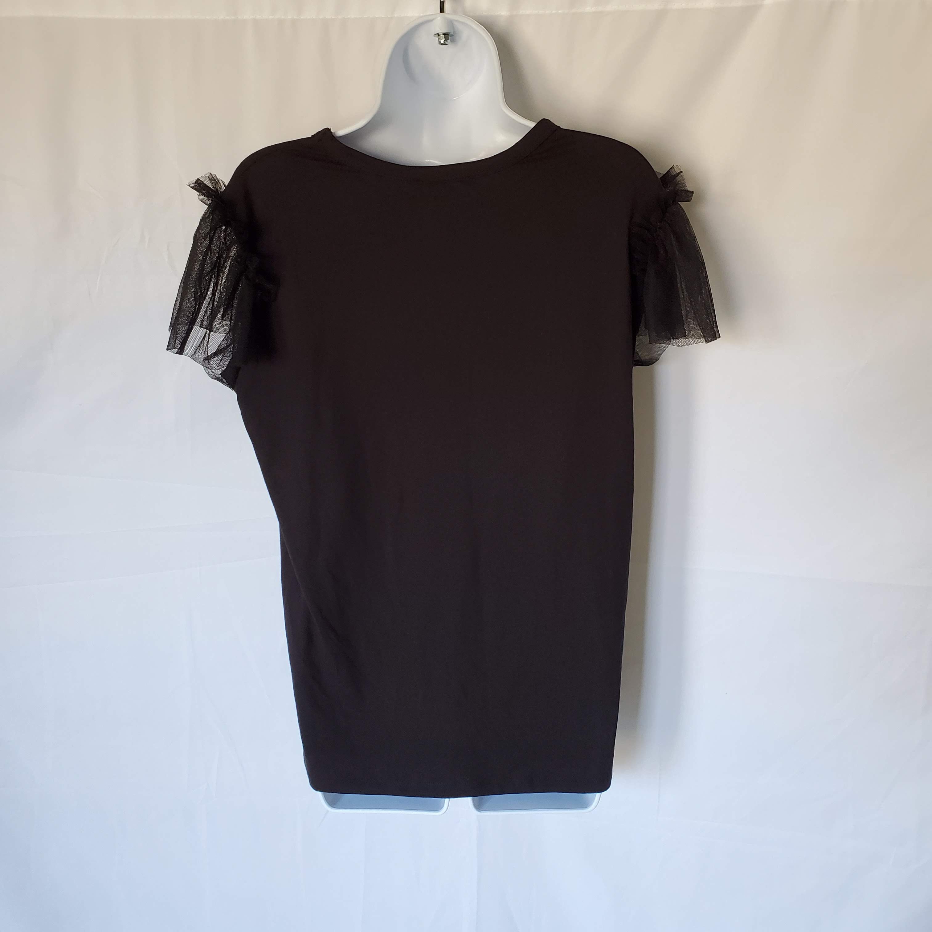 Drew NWT DREW Black Short mesh sleeve Tee Size L / US 10 / IT 46 - 2 Thumbnail