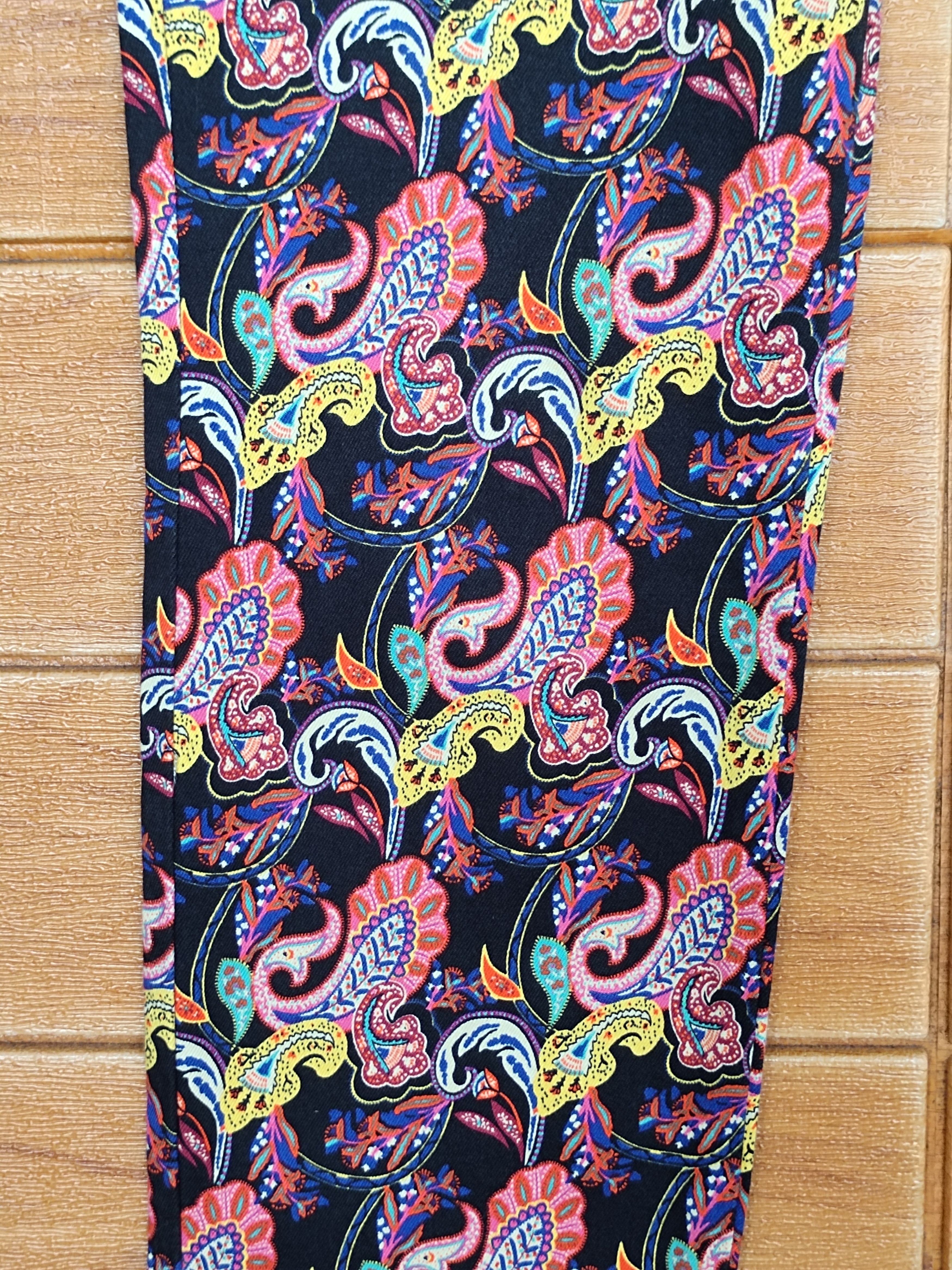 If Six Was Nine Sussan Paisley Printed Skinny Denim Pants Hippie Size 32" / US 10 / IT 46 - 8 Thumbnail