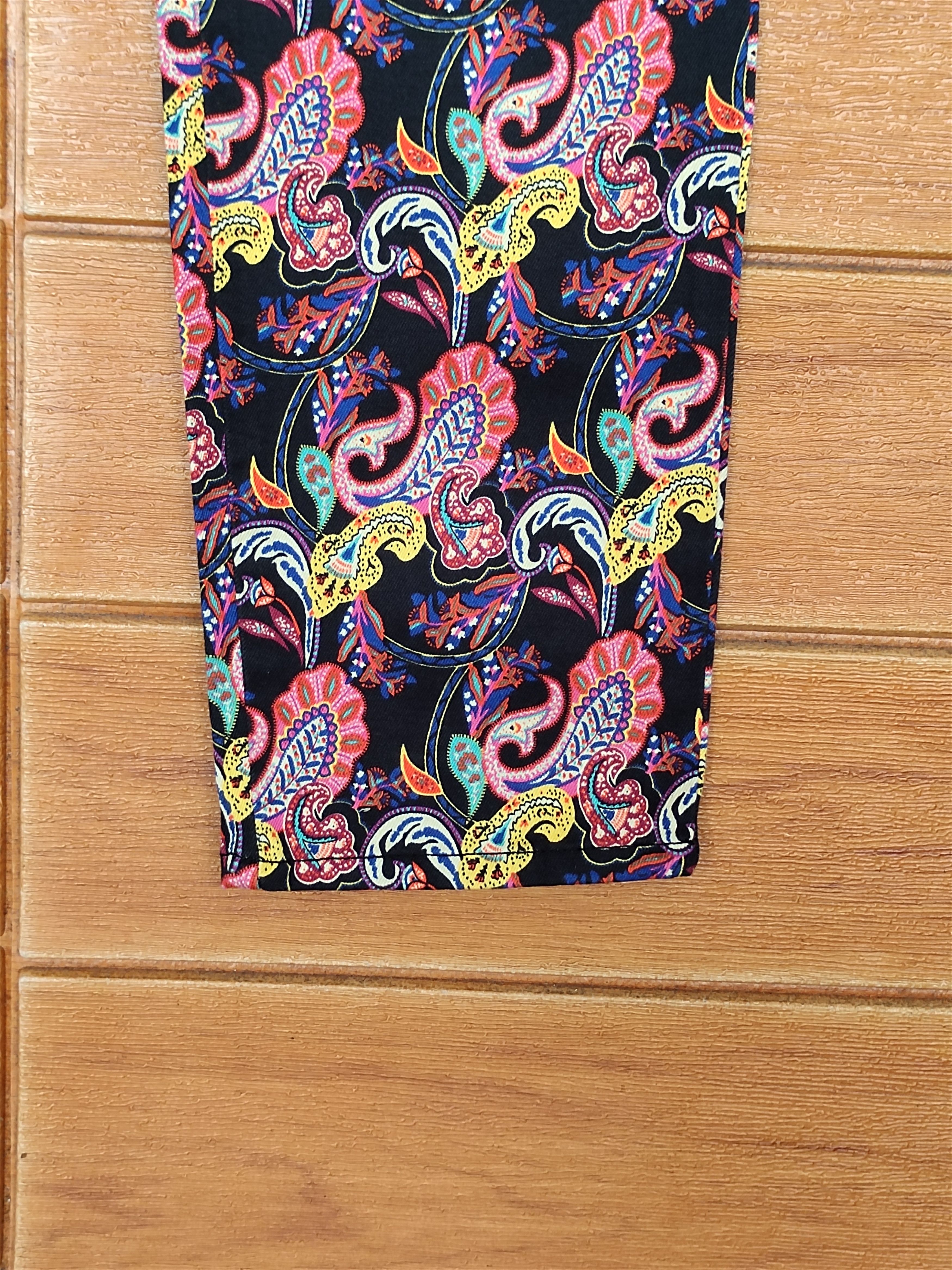 If Six Was Nine Sussan Paisley Printed Skinny Denim Pants Hippie Size 32" / US 10 / IT 46 - 9 Thumbnail