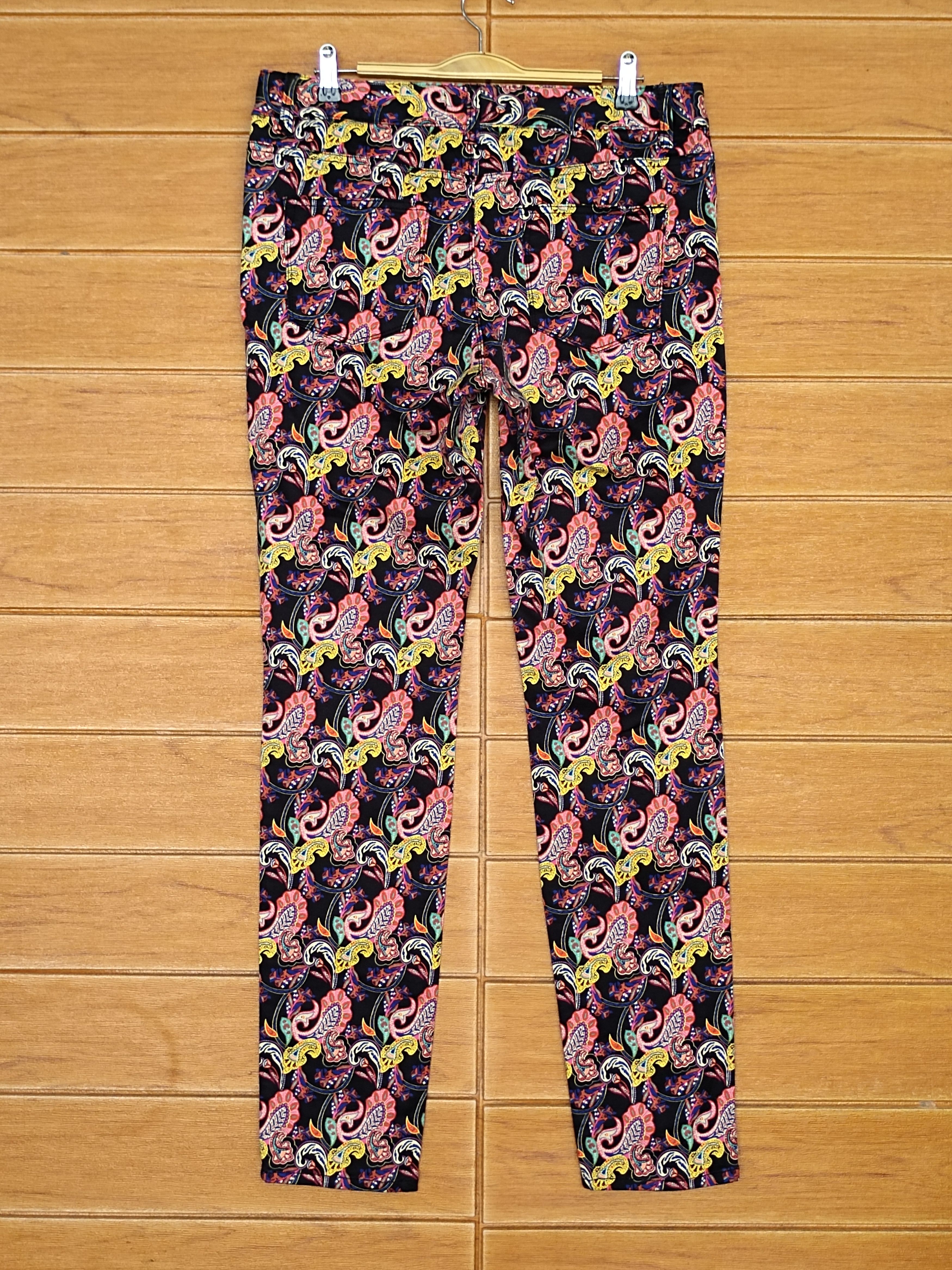 If Six Was Nine Sussan Paisley Printed Skinny Denim Pants Hippie Size 32" / US 10 / IT 46 - 11 Thumbnail
