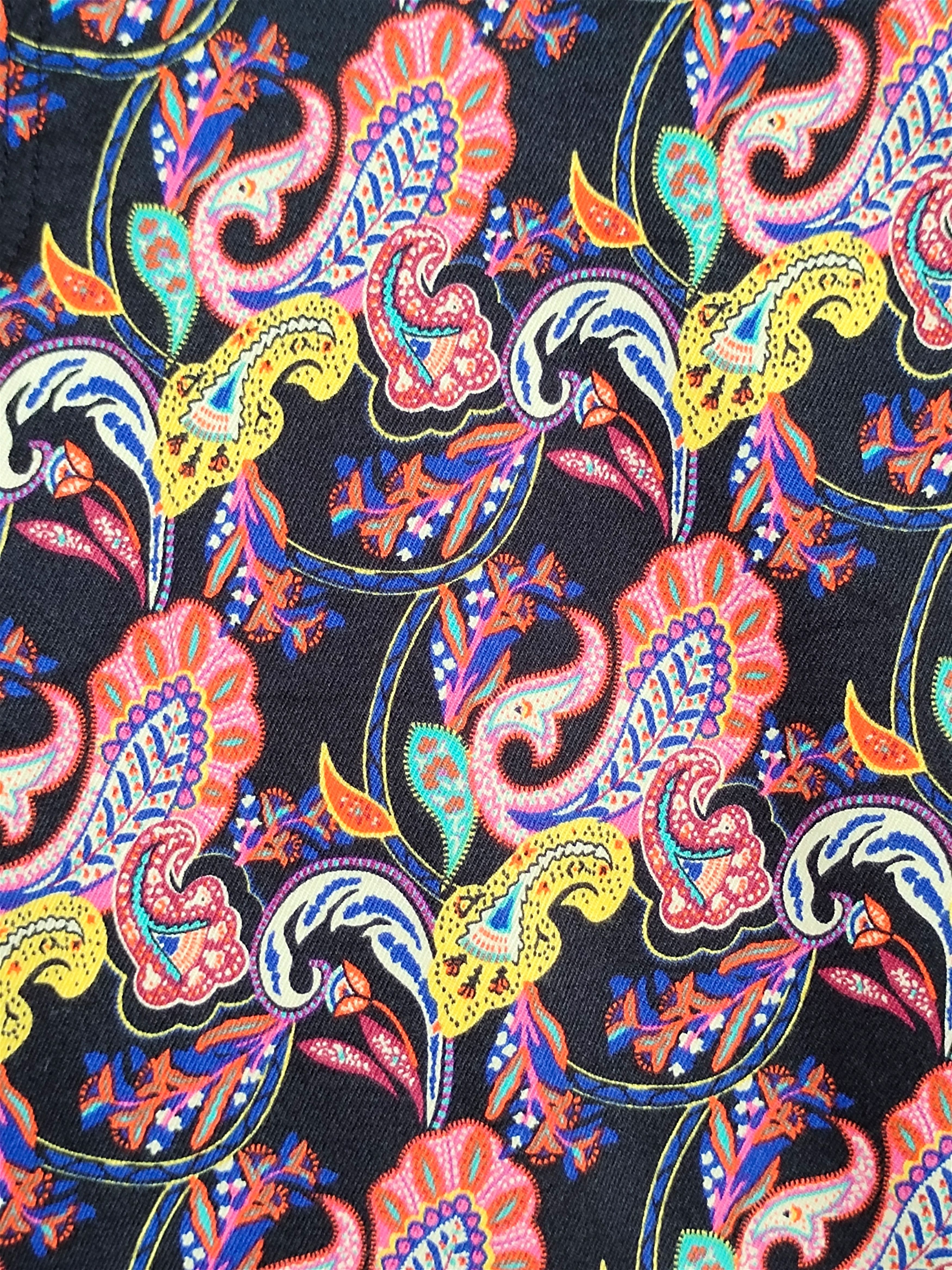 If Six Was Nine Sussan Paisley Printed Skinny Denim Pants Hippie Size 32" / US 10 / IT 46 - 3 Thumbnail