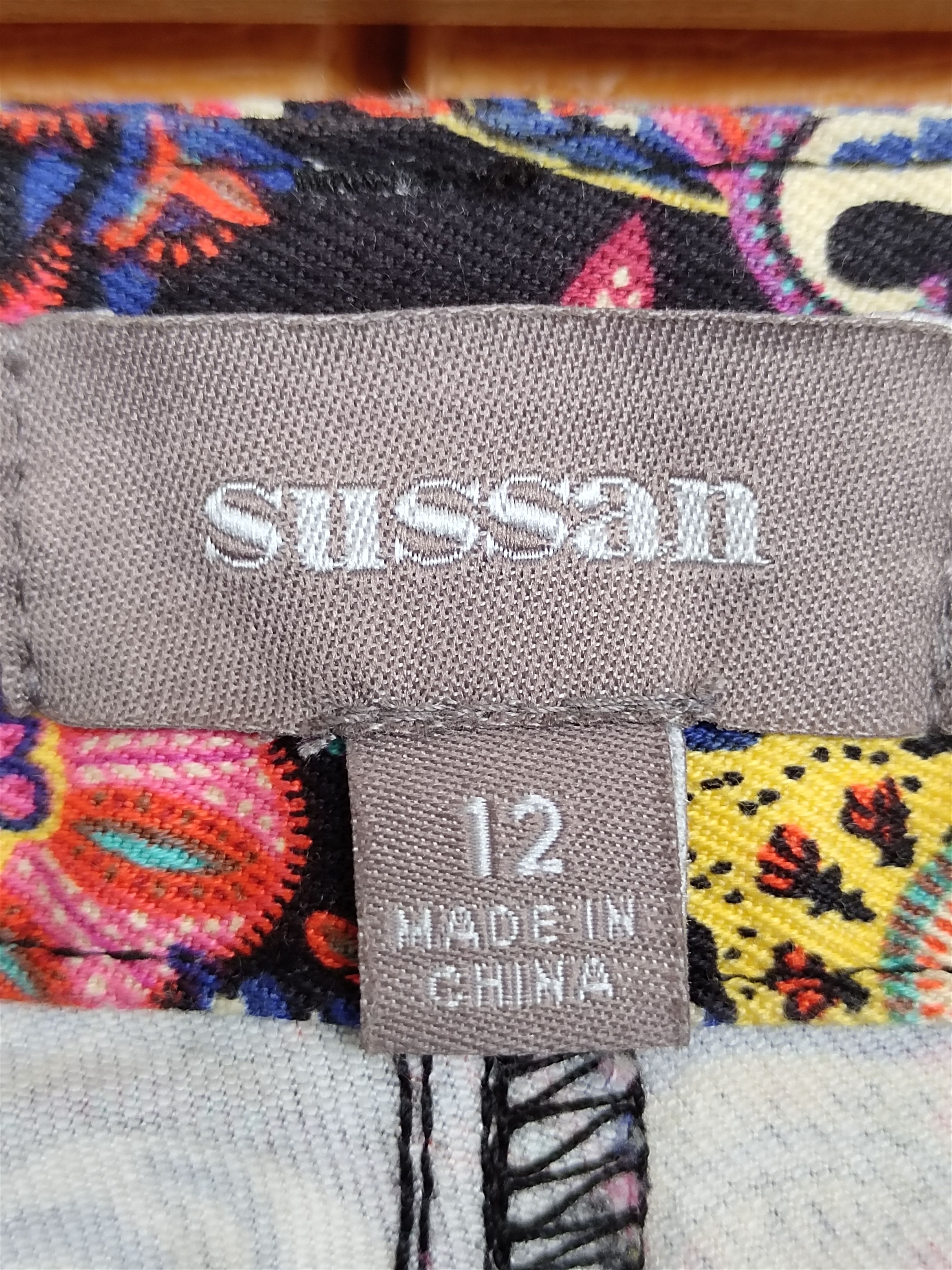 If Six Was Nine Sussan Paisley Printed Skinny Denim Pants Hippie Size 32" / US 10 / IT 46 - 17 Thumbnail