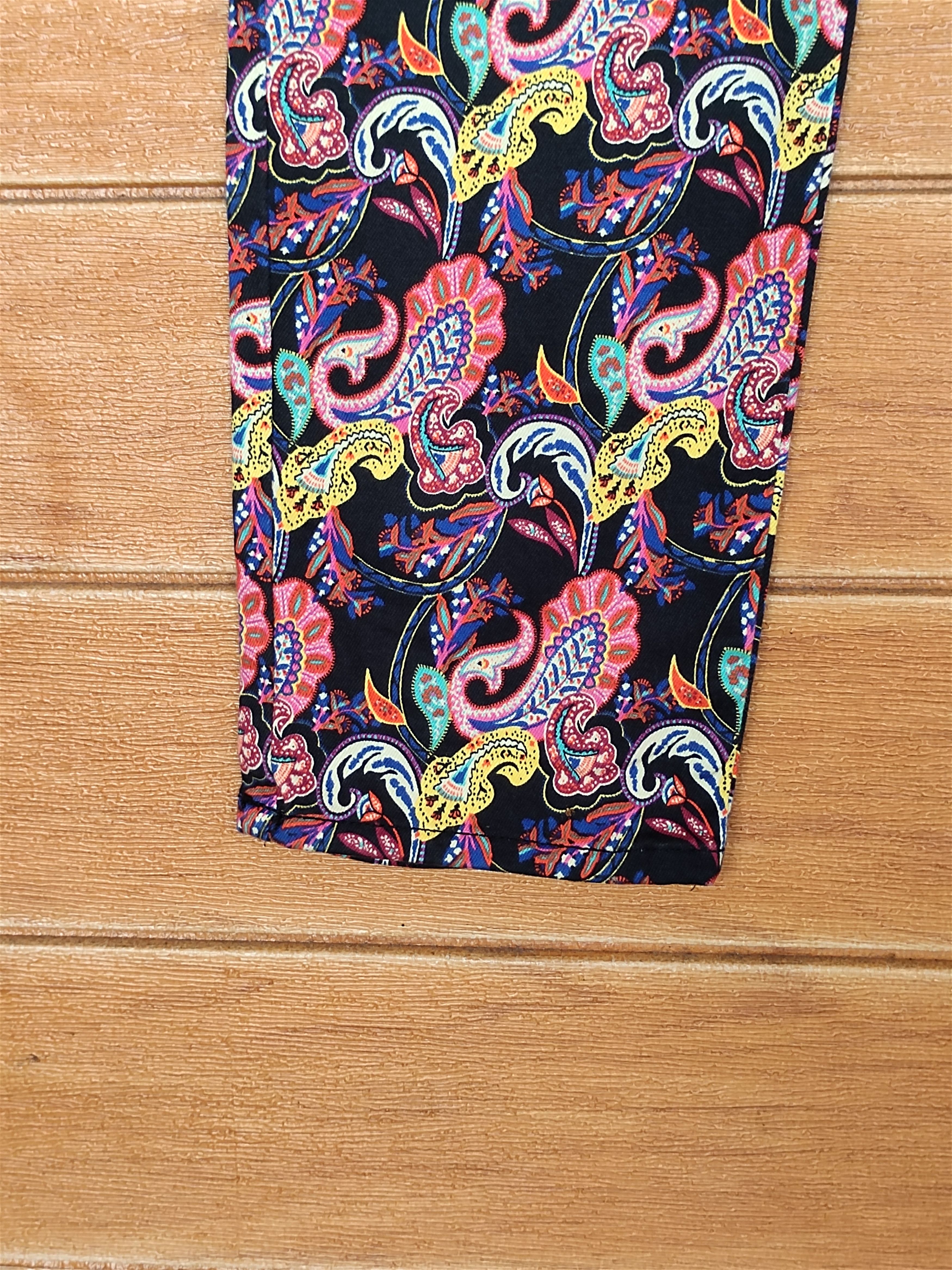 If Six Was Nine Sussan Paisley Printed Skinny Denim Pants Hippie Size 32" / US 10 / IT 46 - 10 Thumbnail