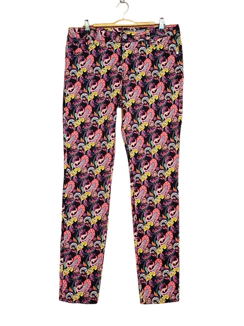 If Six Was Nine Sussan Paisley Printed Skinny Denim Pants Hippie Size 32" / US 10 / IT 46 - 1 Thumbnail