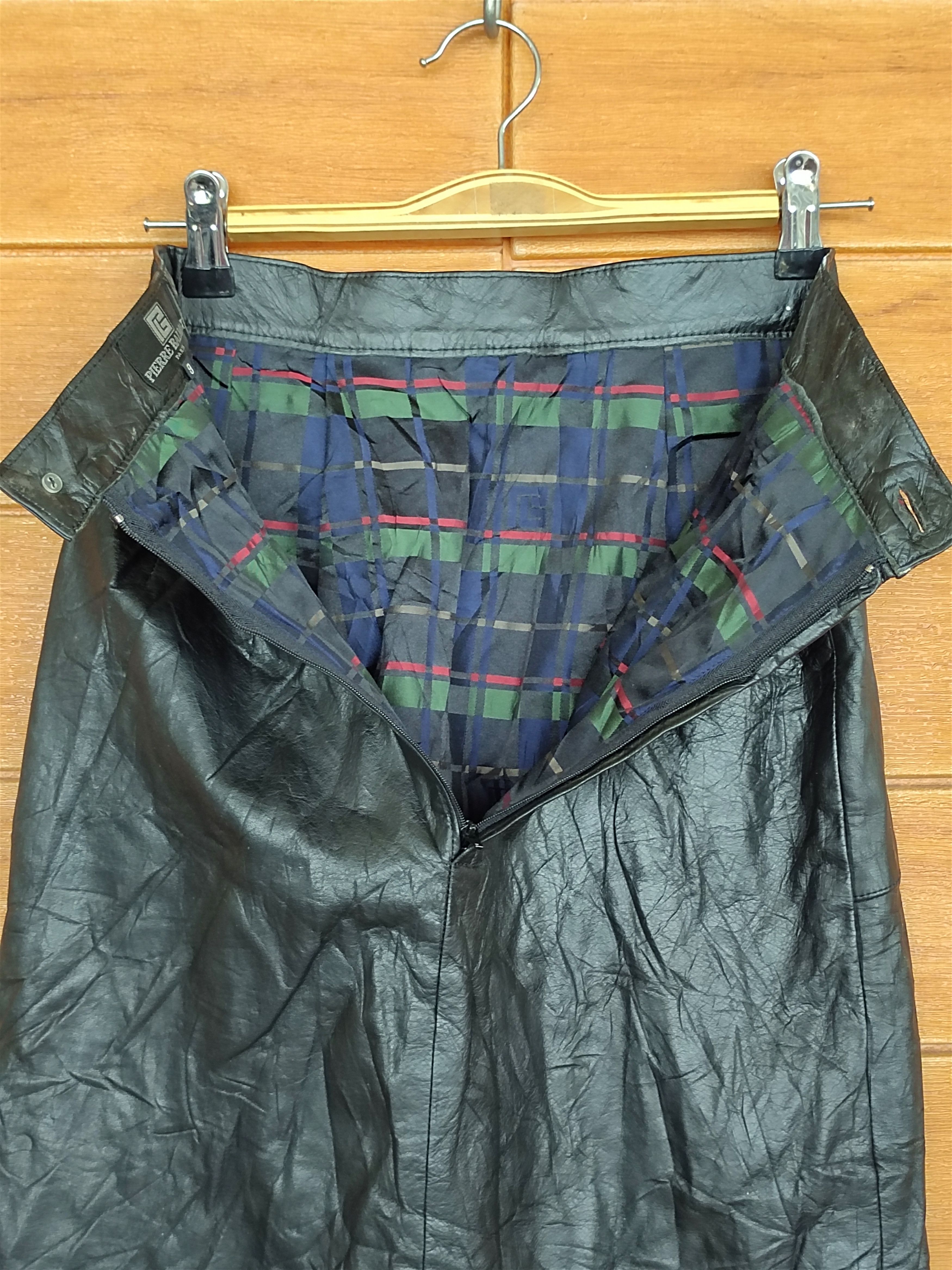 Pierre Balmain Vintage Pierre Balmain Paris Leather Skirt Size 25" / US 0 / IT 36 - 10 Thumbnail