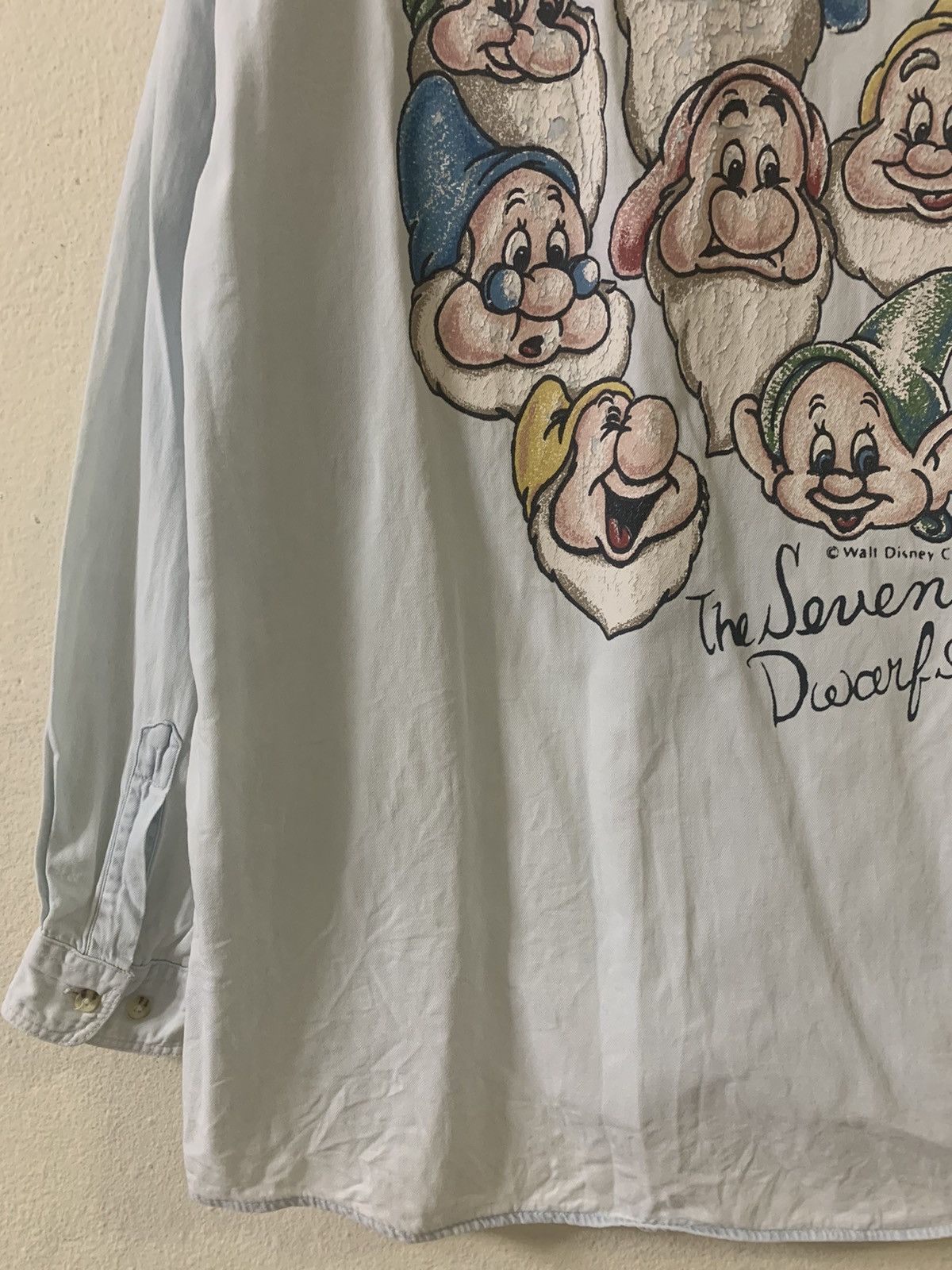 Disney Vintage Walt Disney Company The Seven Dwarfs Denim Shirt Size US L / EU 52-54 / 3 - 3 Thumbnail