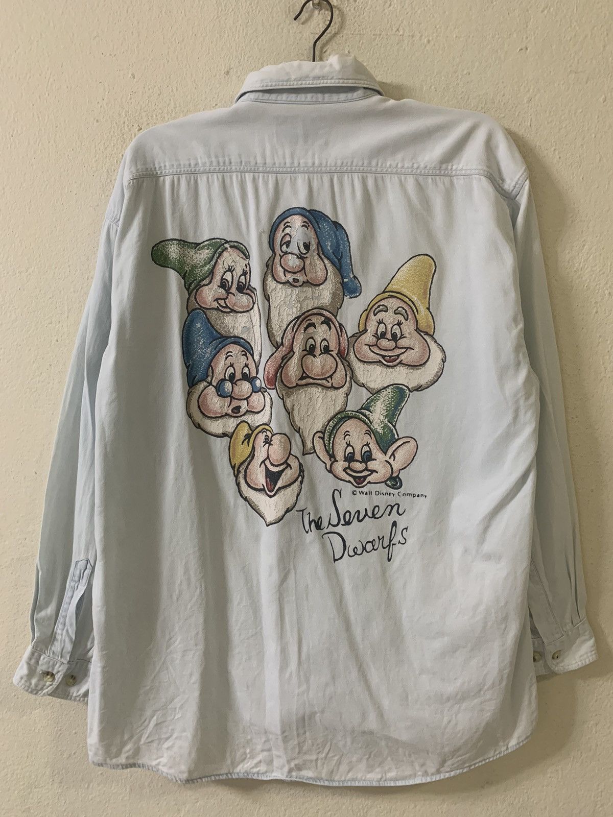 Disney Vintage Walt Disney Company The Seven Dwarfs Denim Shirt Size US L / EU 52-54 / 3 - 1 Thumbnail