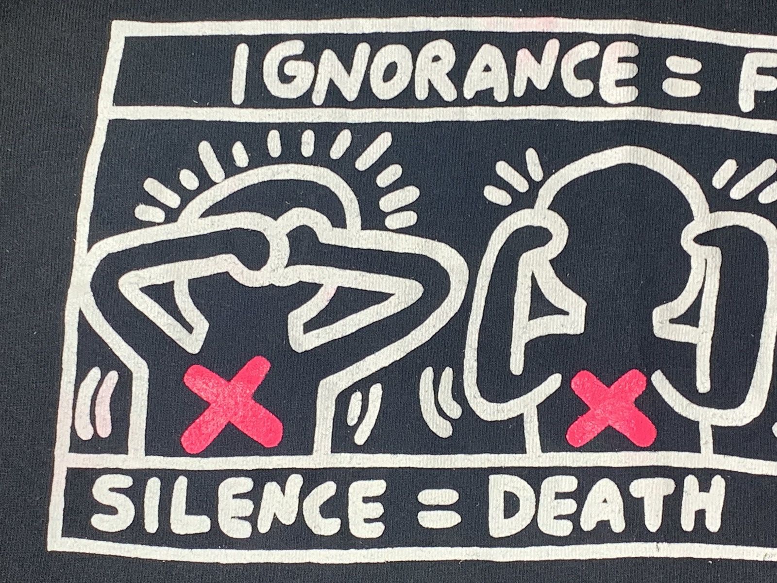 Keith Haring × Vintage Keith Haring "Silence = Death" "Fight Aids Act Up" Size US XL / EU 56 / 4 - 8 Thumbnail