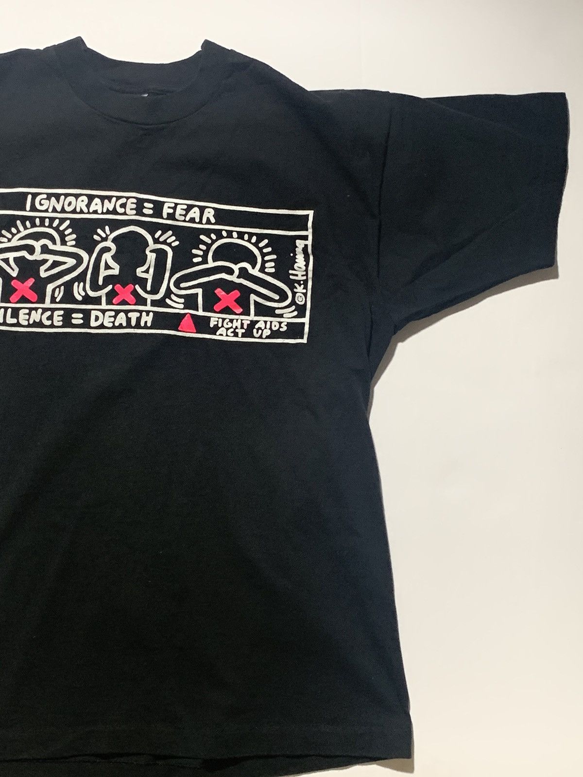 Keith Haring × Vintage Keith Haring "Silence = Death" "Fight Aids Act Up" Size US XL / EU 56 / 4 - 3 Thumbnail