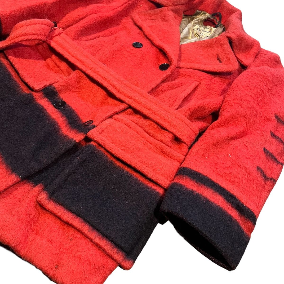 image of Made In USA x Sears 50S Hercules Early's Witney Point Blanket Peacoat in Red, Men's (Size Medium)