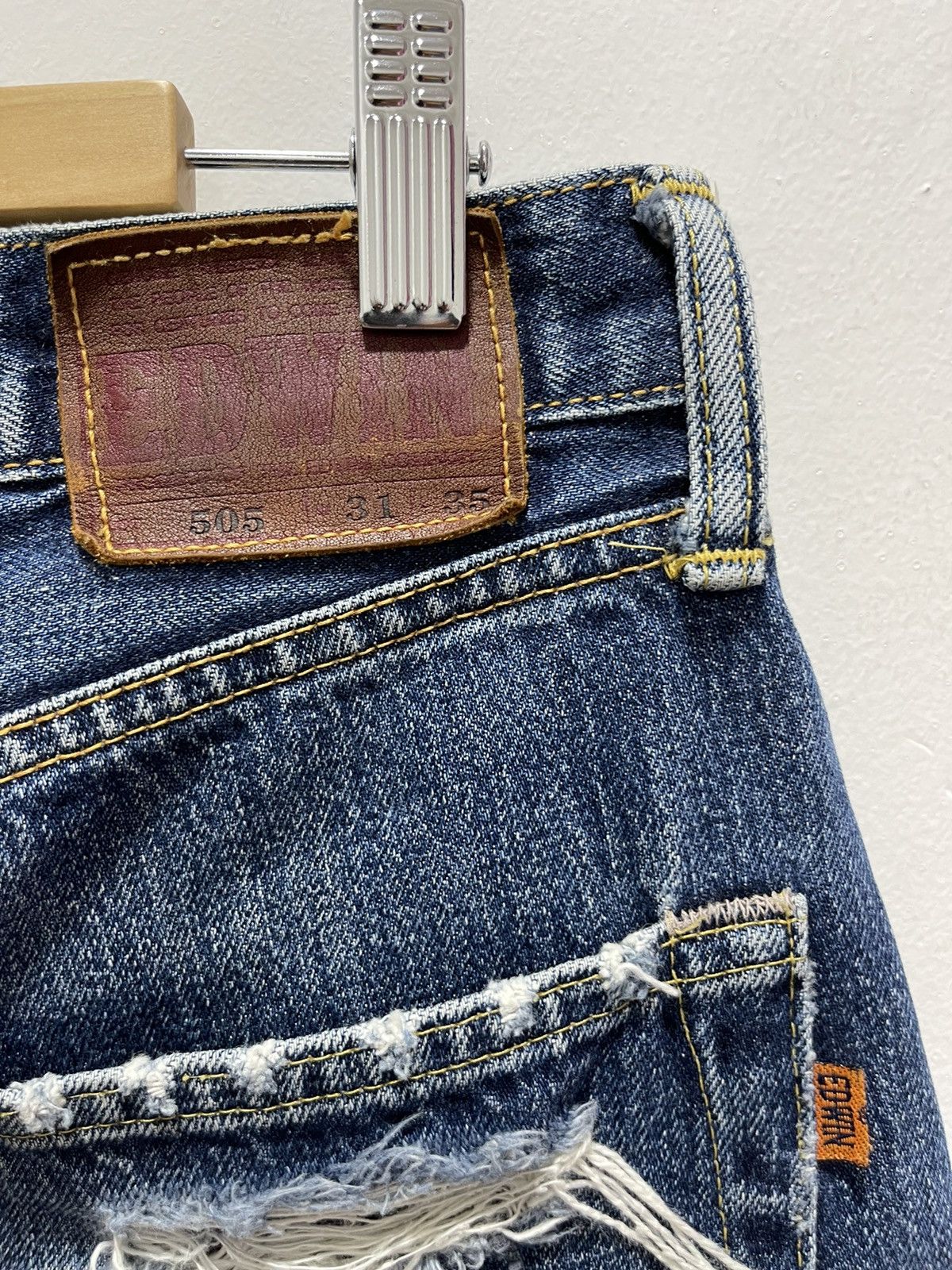 Edwin JAPANESE EDWIN DISTROYED BAGGY SELVEDGE DISTRESSED JEANS Size US 30 / EU 46 - 14 Thumbnail