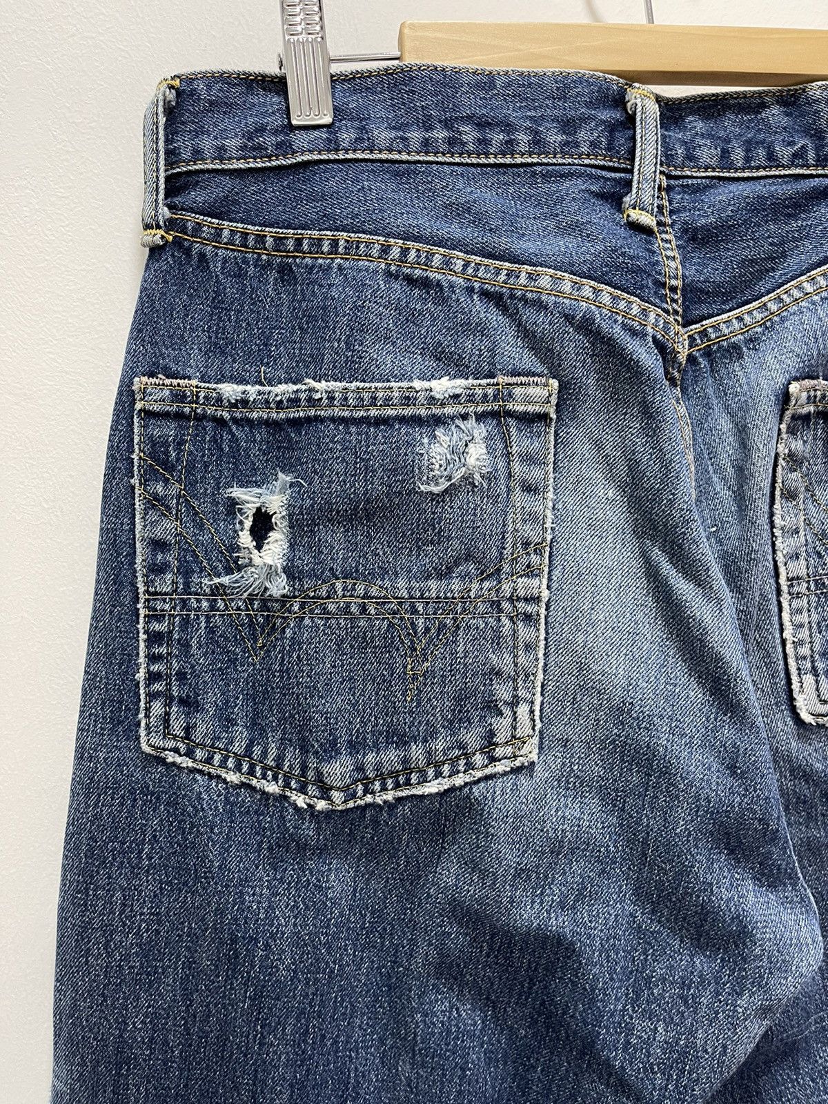 Edwin JAPANESE EDWIN DISTROYED BAGGY SELVEDGE DISTRESSED JEANS Size US 30 / EU 46 - 10 Thumbnail