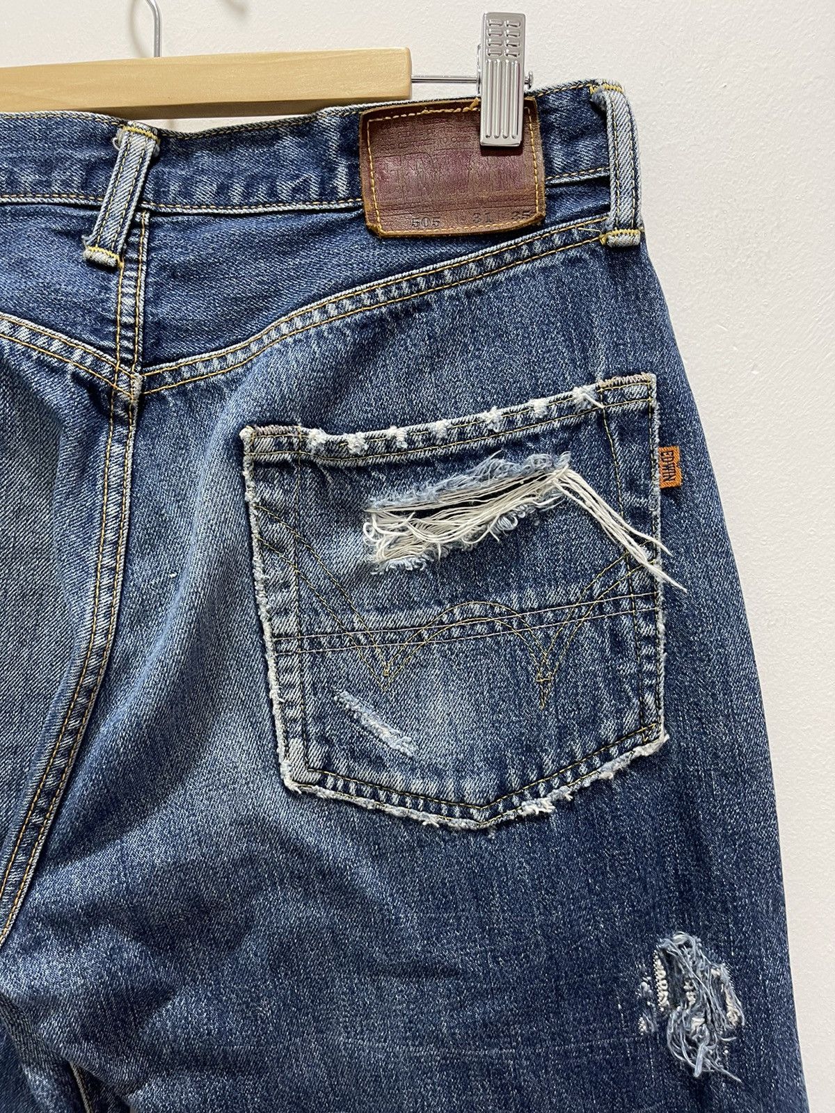 Edwin JAPANESE EDWIN DISTROYED BAGGY SELVEDGE DISTRESSED JEANS Size US 30 / EU 46 - 9 Thumbnail
