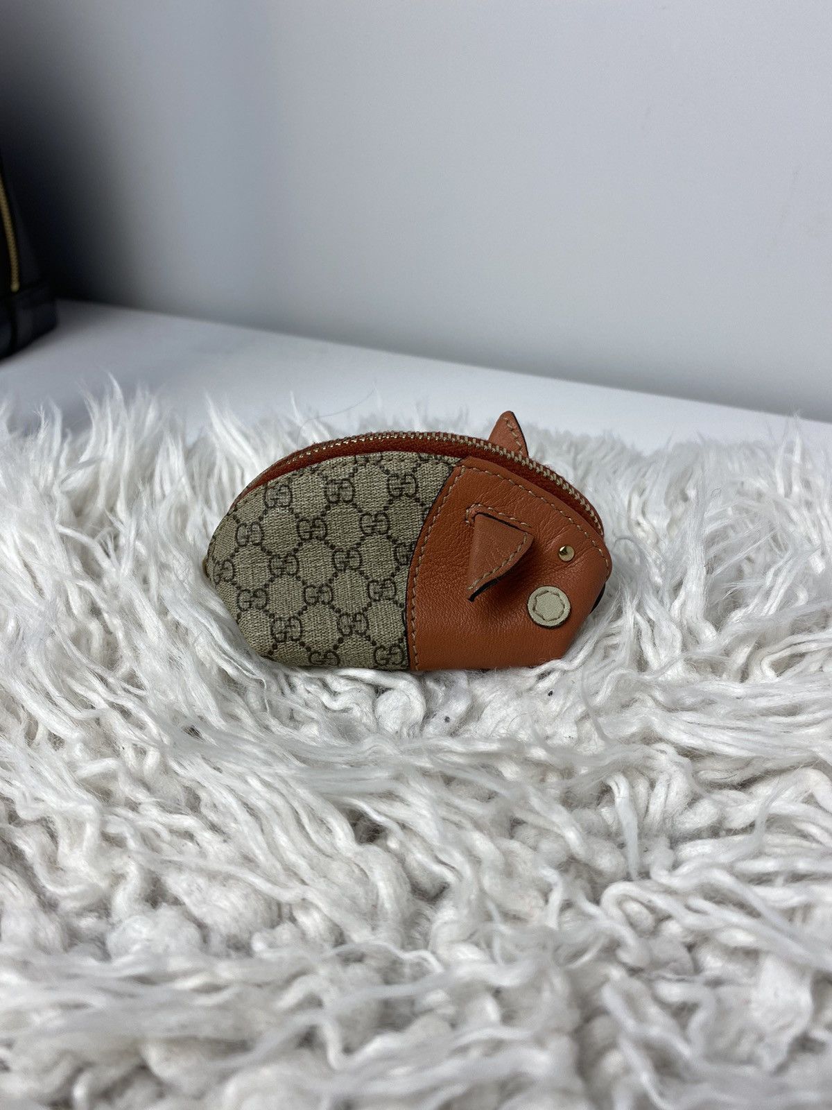 Gucci GUCCI GG Supreme Monogram Small Pig Coin Purse Grailed